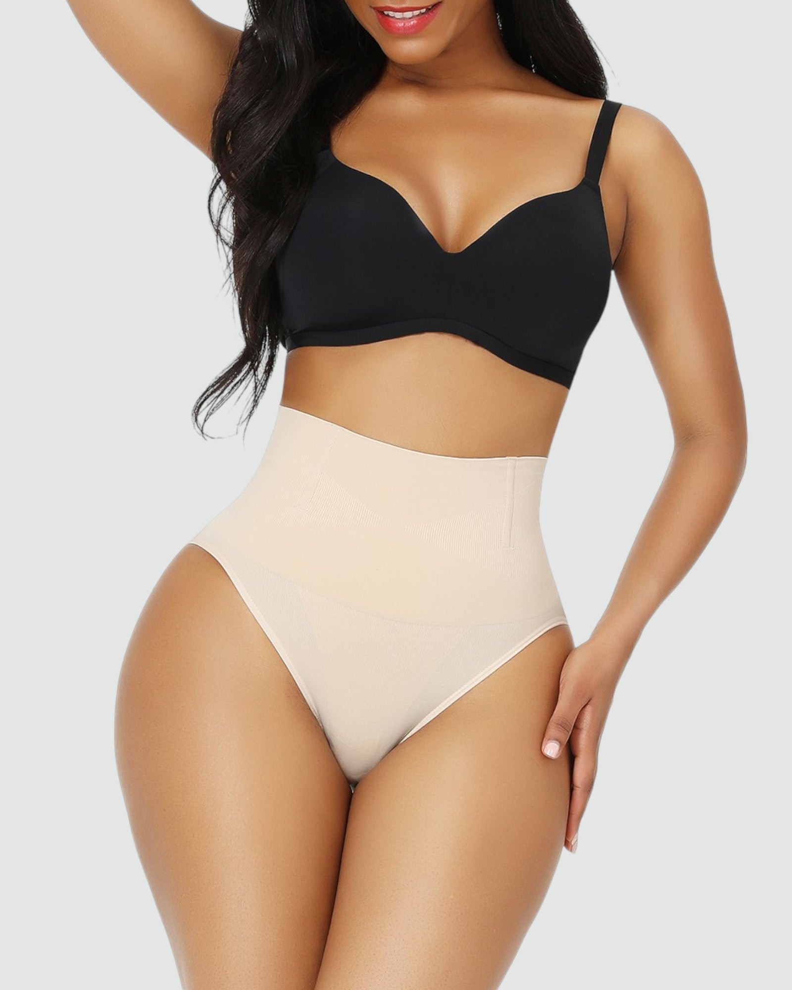 Pear Shapewear Paige High-Waist Brief Champagne Beige 1
