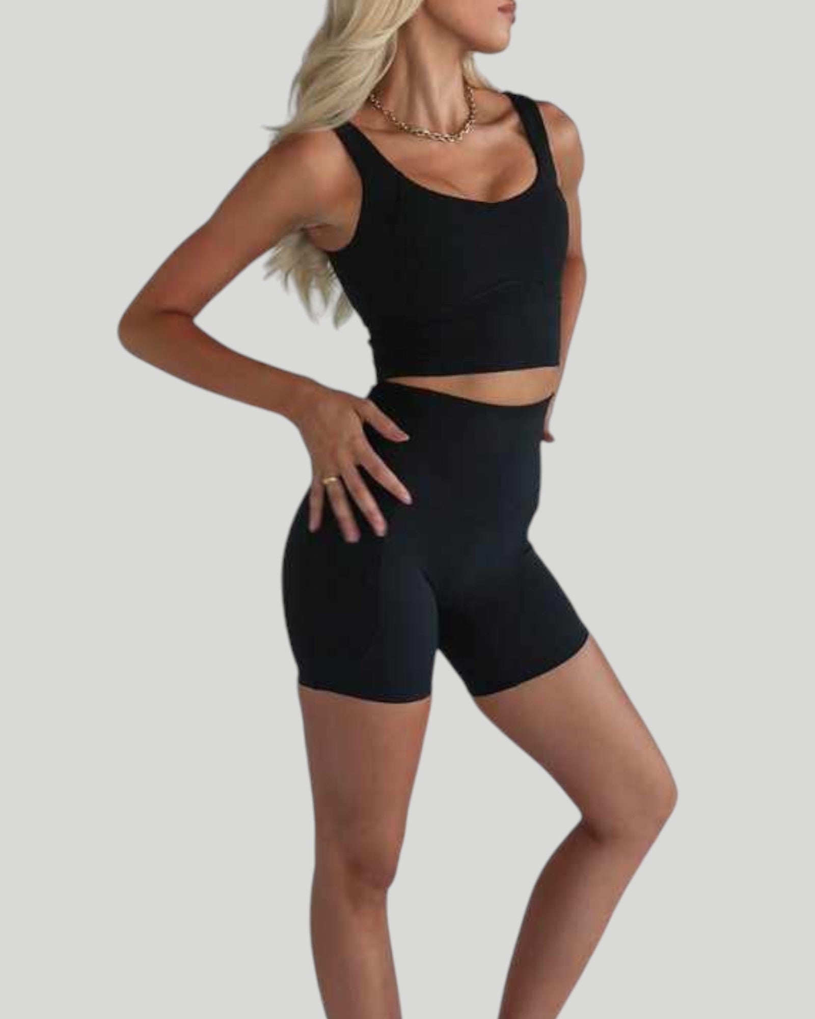 Pear Shapewear Alina High Impact Sports Bra Carbon Black 2