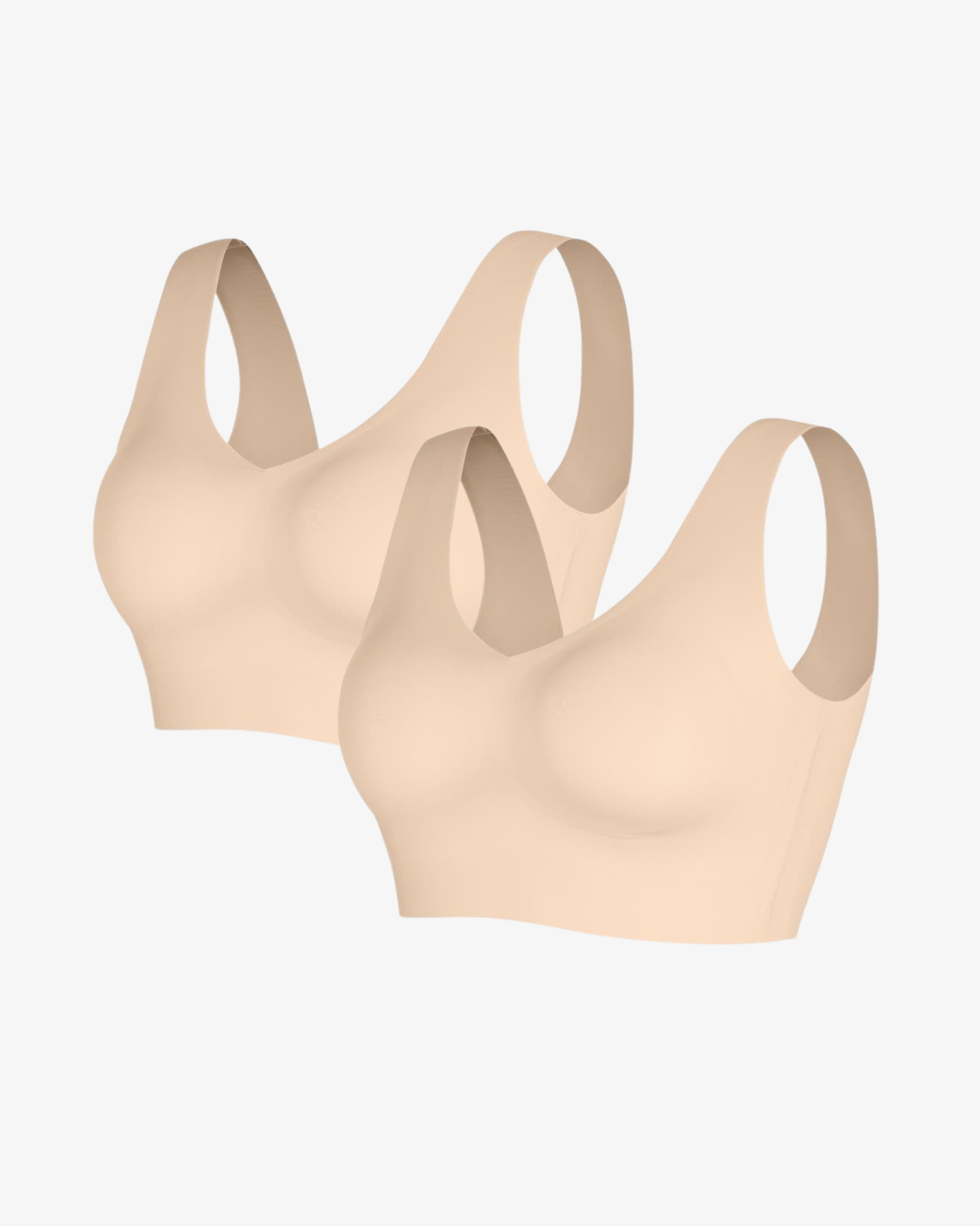 Pear Shapewear Amelia Wireless Comfort Bra Beige 2 Pack