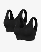 Pear Shapewear Amelia Wireless Comfort Bra Black 2 Pack