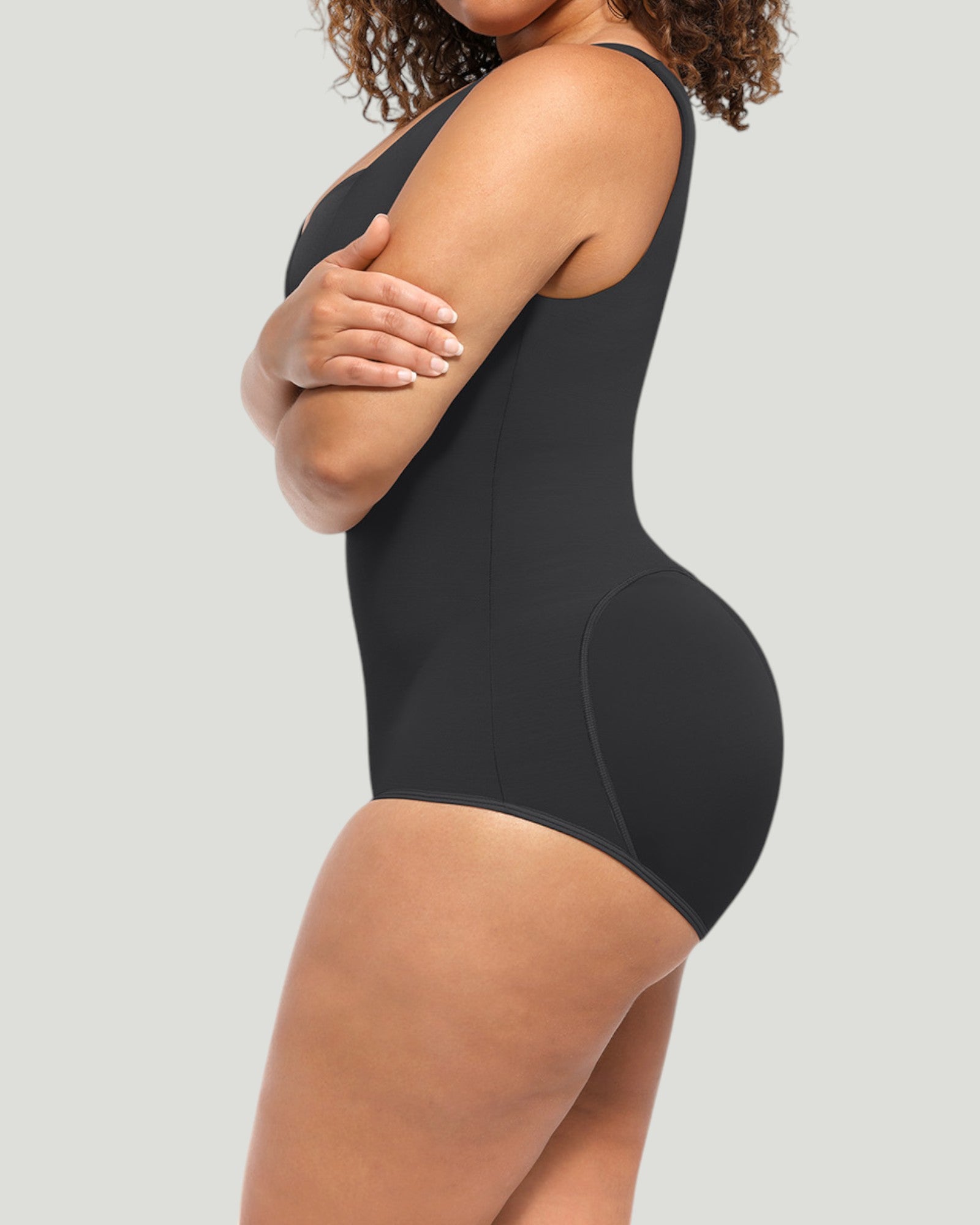 Pear Shapewear Ariana Brief Bodysuit Carbon Black 3