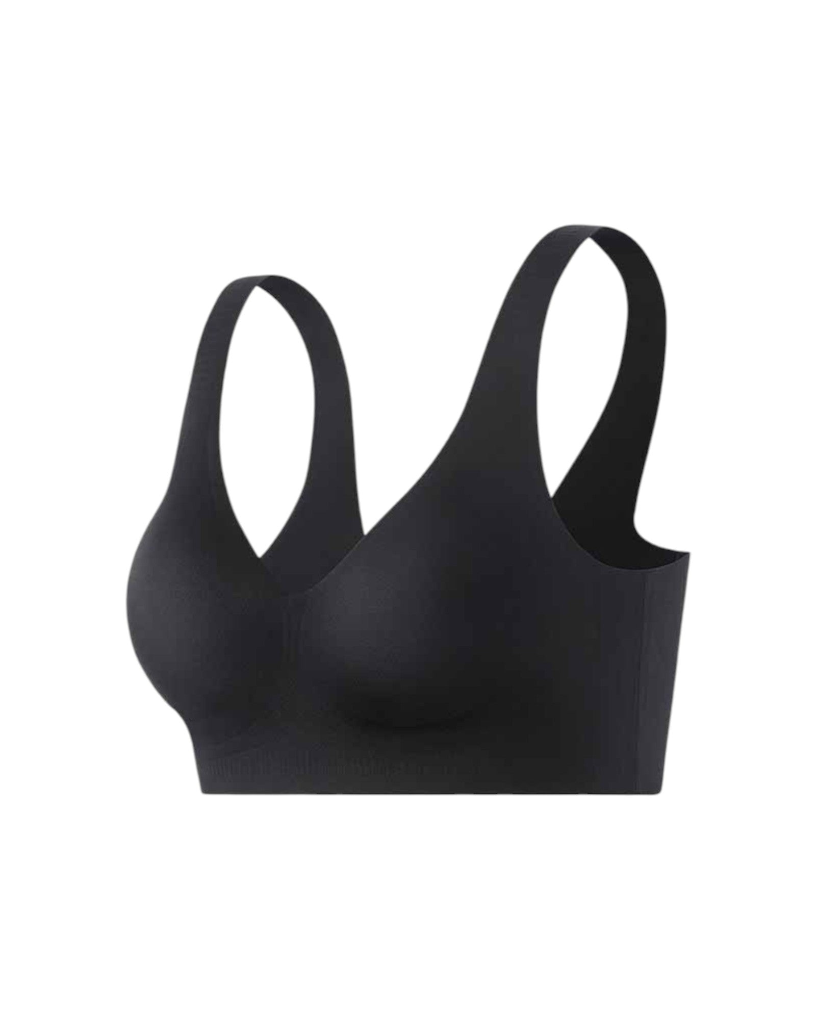 Pear Shapewear Ava Plunge Wireless Bra Carbon Black 4