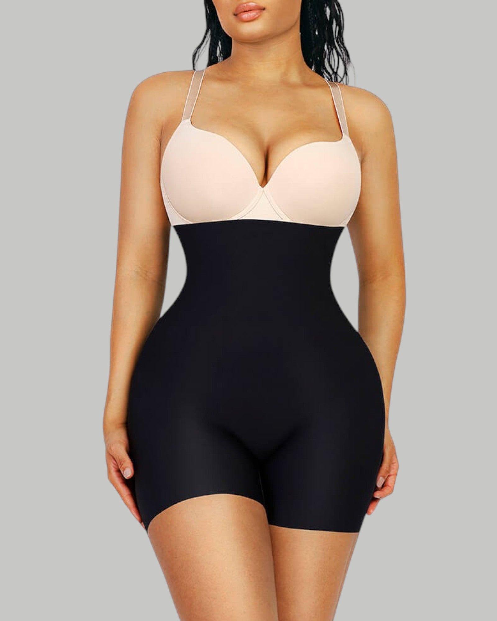 Pear Shapewear Blakely Padded Hip Mid-Thigh Short Carbon Black 1