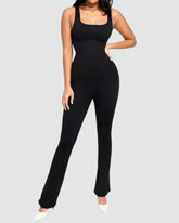 Pear Shapewear Brooklyn Flare Leg Jumpsuit Carbon Black 1