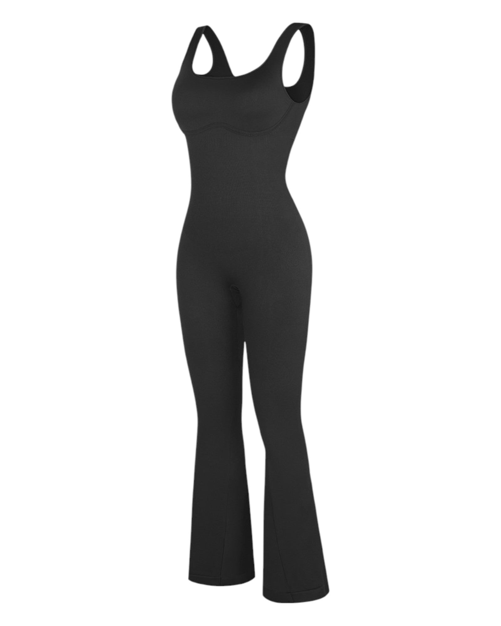 Pear Shapewear Brooklyn Flare Leg Jumpsuit Carbon Black 3