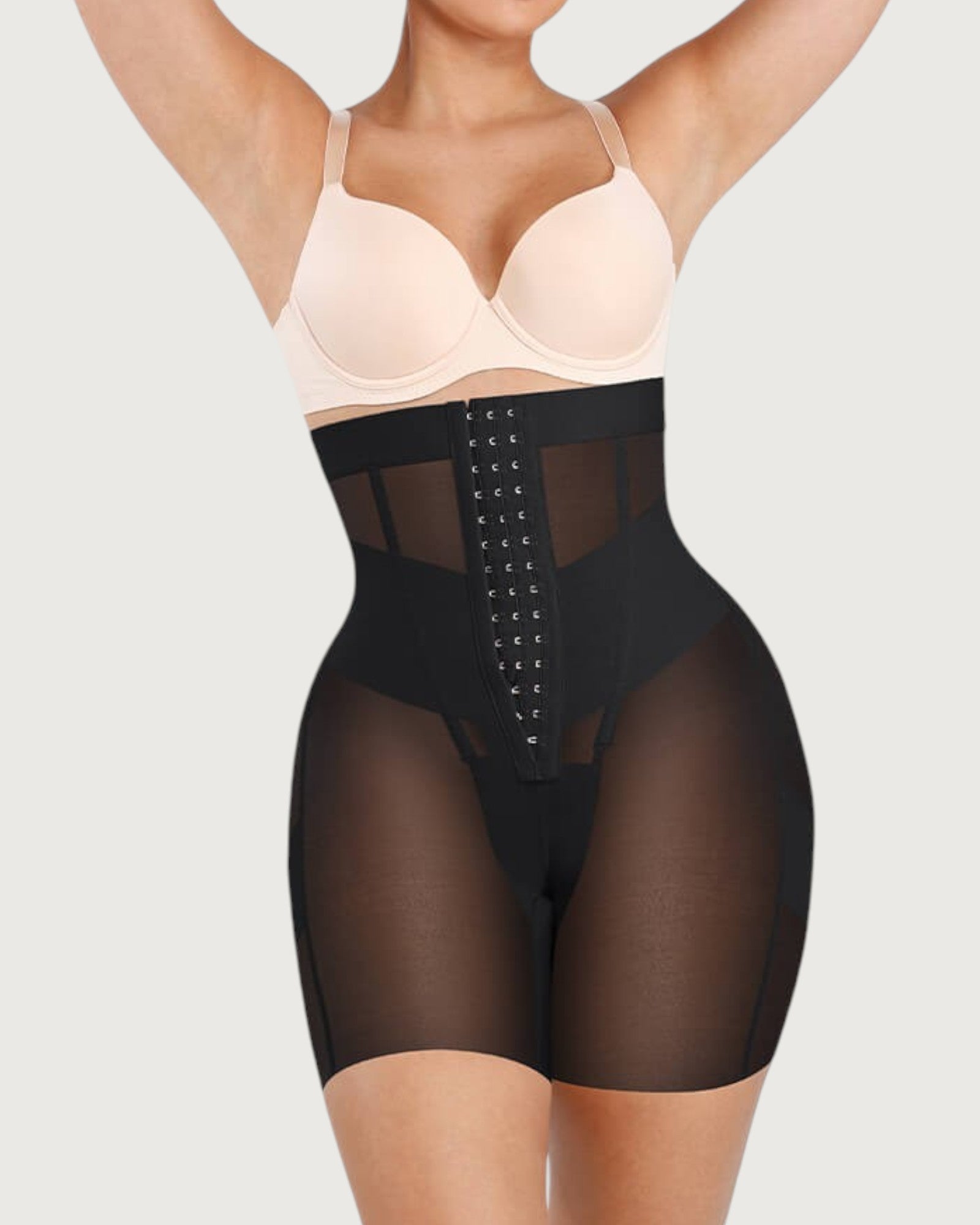 Pear Shapewear Celine High-Waist Mid-Thigh Short Carbon Black 4