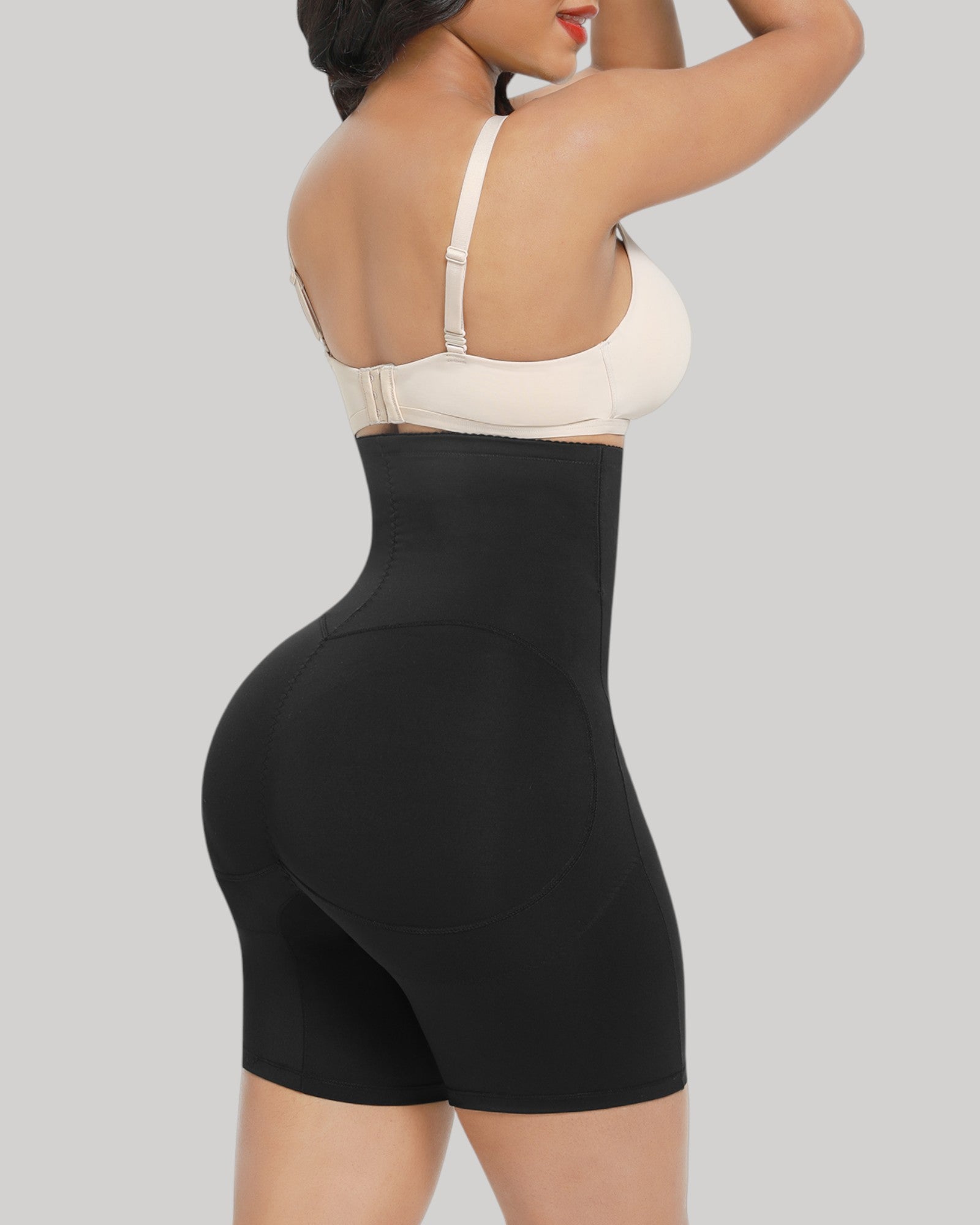 Pear Shapewear Hannah High-Waist Mid-Thigh Short Carbon Black 2