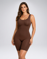 Pear Shapewear Khloe Mid-Thigh Bodysuit Cocao Brown 7
