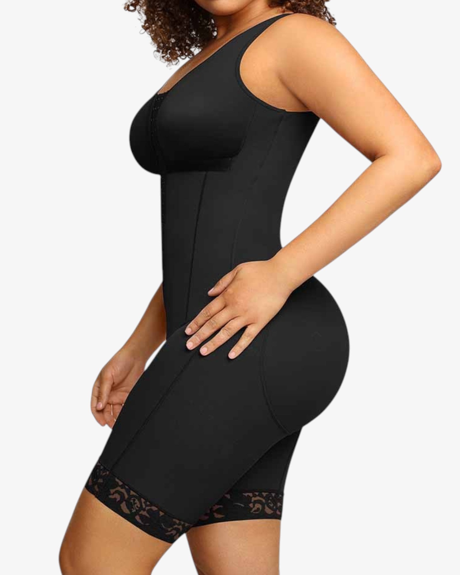Pear Shapewear Madelyn Mid-Thigh Bodysuit Carbon Black 2