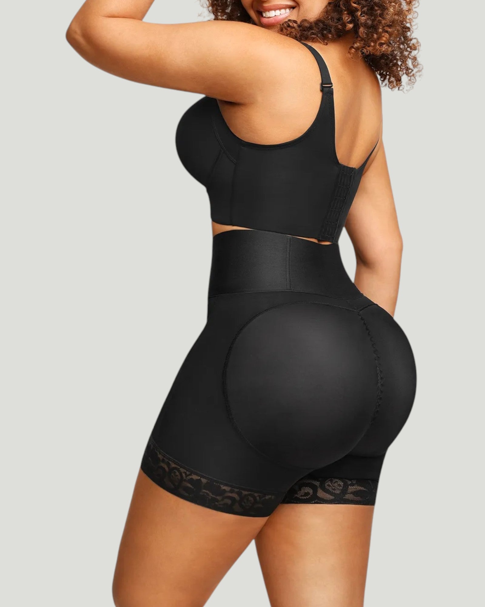Pear Shapewear Madison Mid-Thigh Short Carbon Black 2