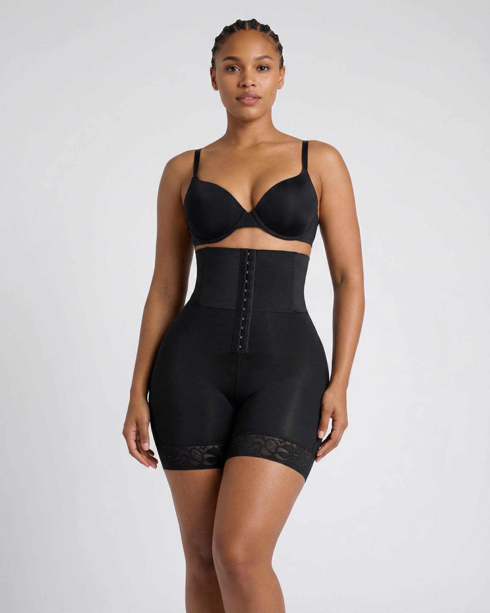 Pear Shapewear Madison Mid-Thigh Short Carbon Black 7