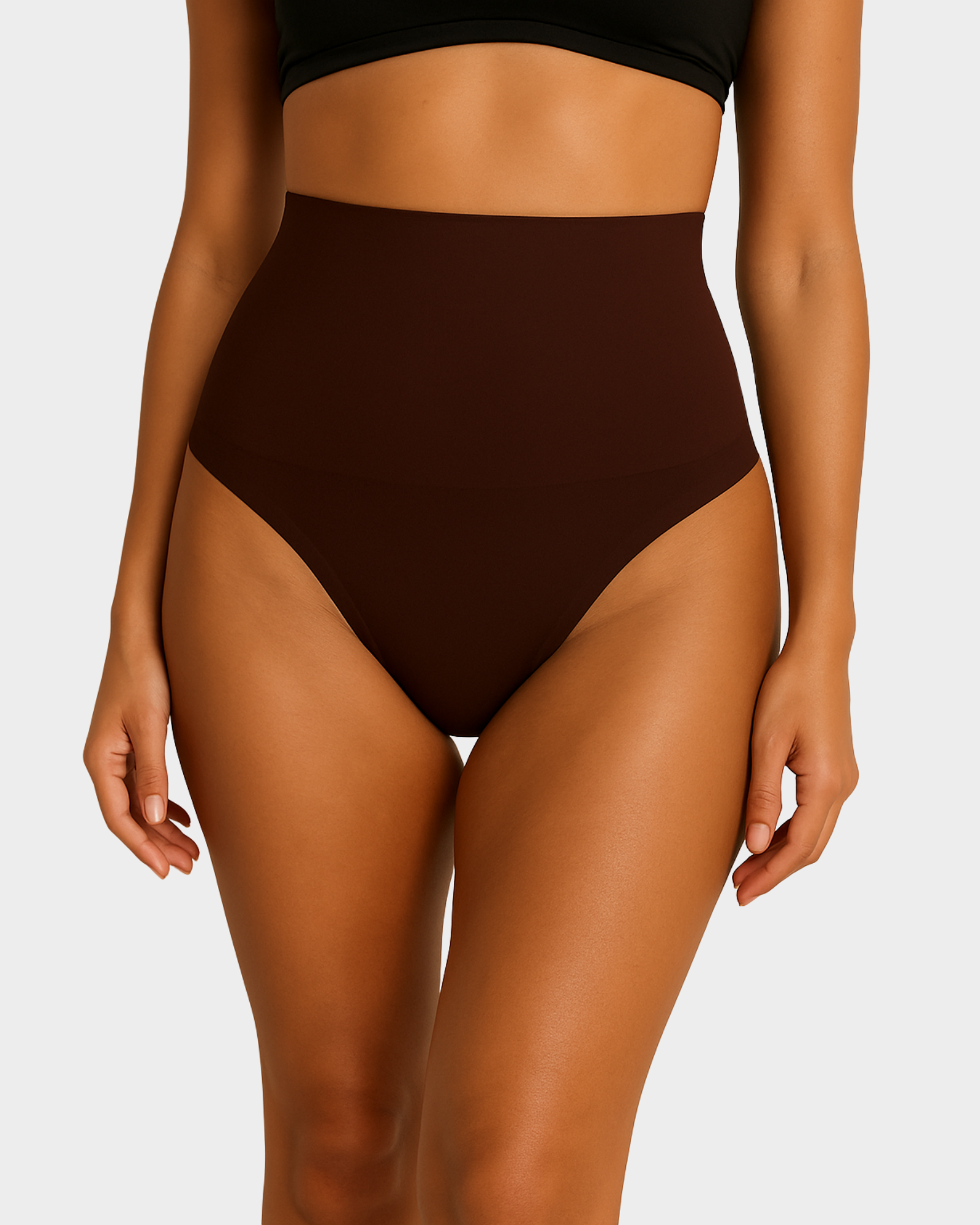 Pear Shapewear Maya High-Waist Thong Brown 3 Pack