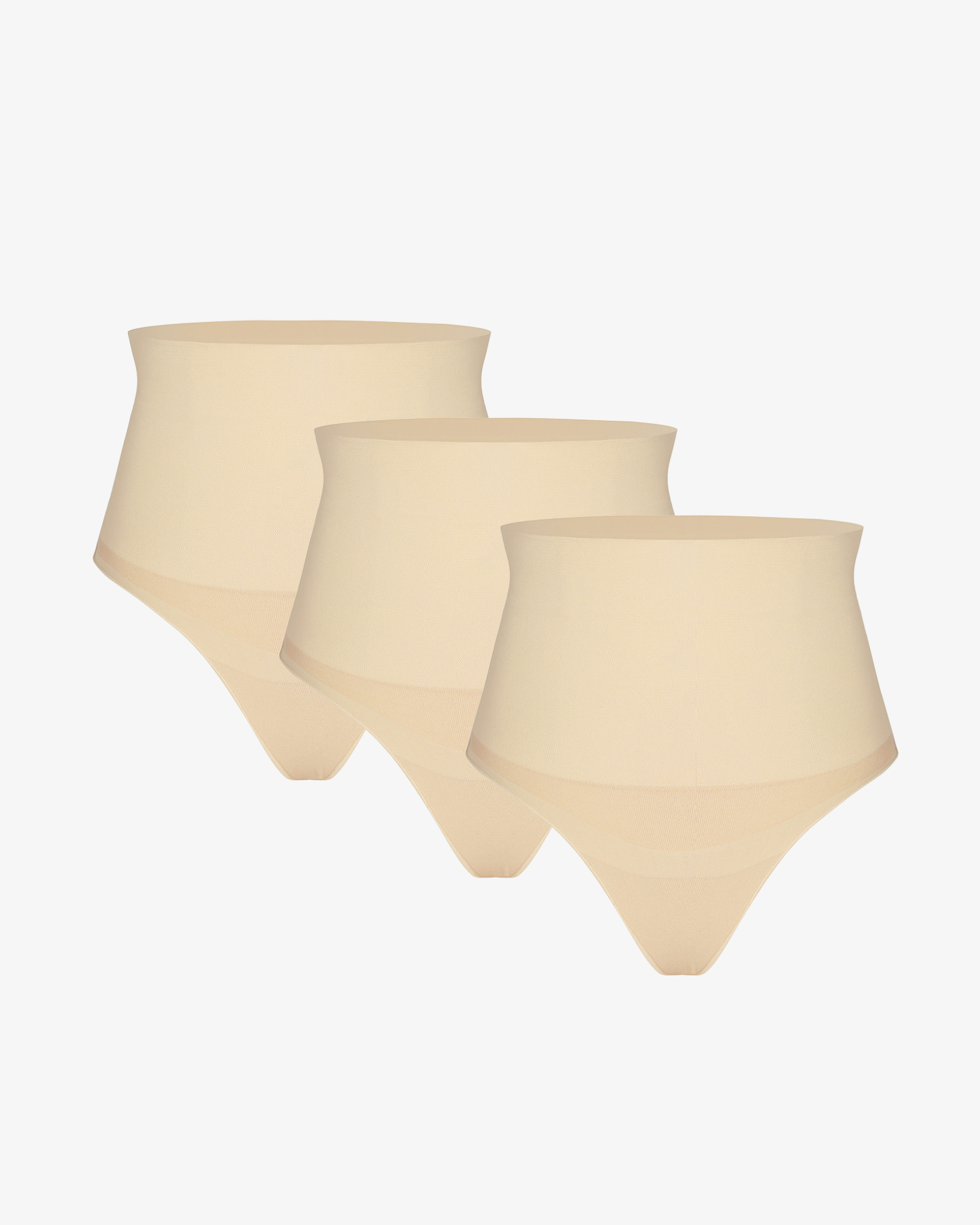 Pear Shapewear Maya High-Waist Thong Beige 3 Pack