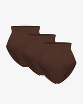 Pear Shapewear Maya High-Waist Underwear Brown 3 Pack