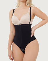 Pear Shapewear Mila Open-Bust Thong Bodysuit Carbon Black 1