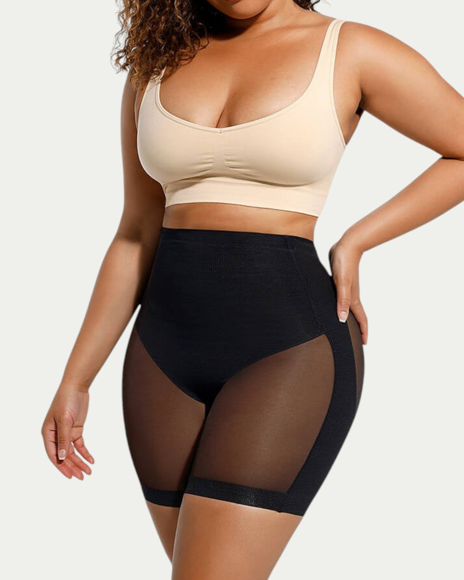 Pear Shapewear Mimi Low Back Mid-Thigh Short Carbon Black 2