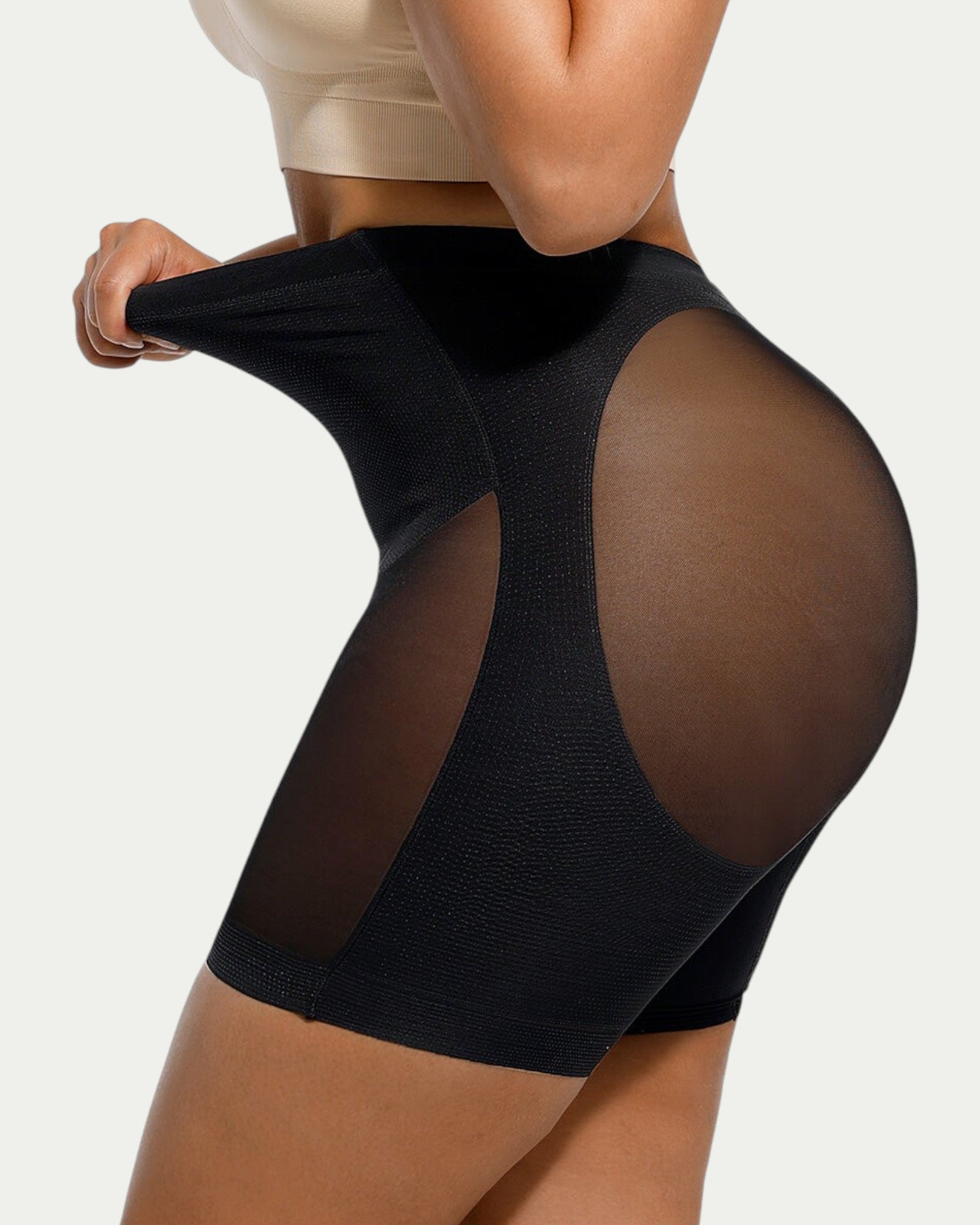 Pear Shapewear Mimi Low Back Mid-Thigh Short Carbon Black 4
