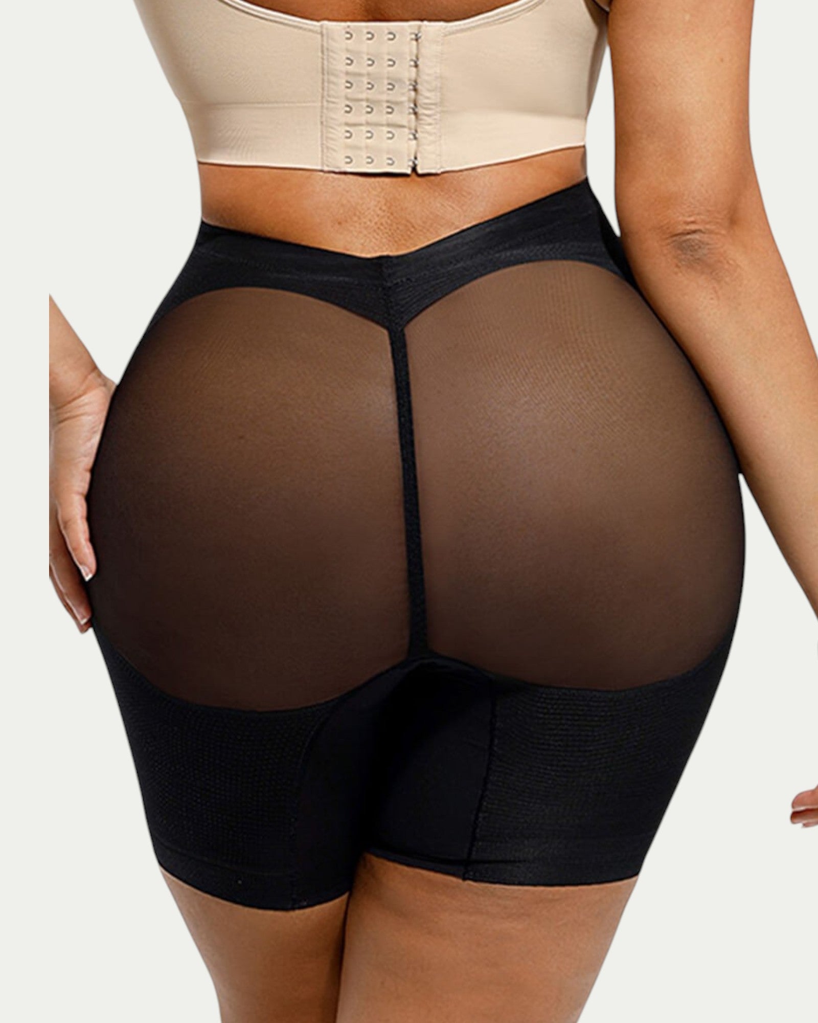 Pear Shapewear Mimi Low Back Mid-Thigh Short Carbon Black 3