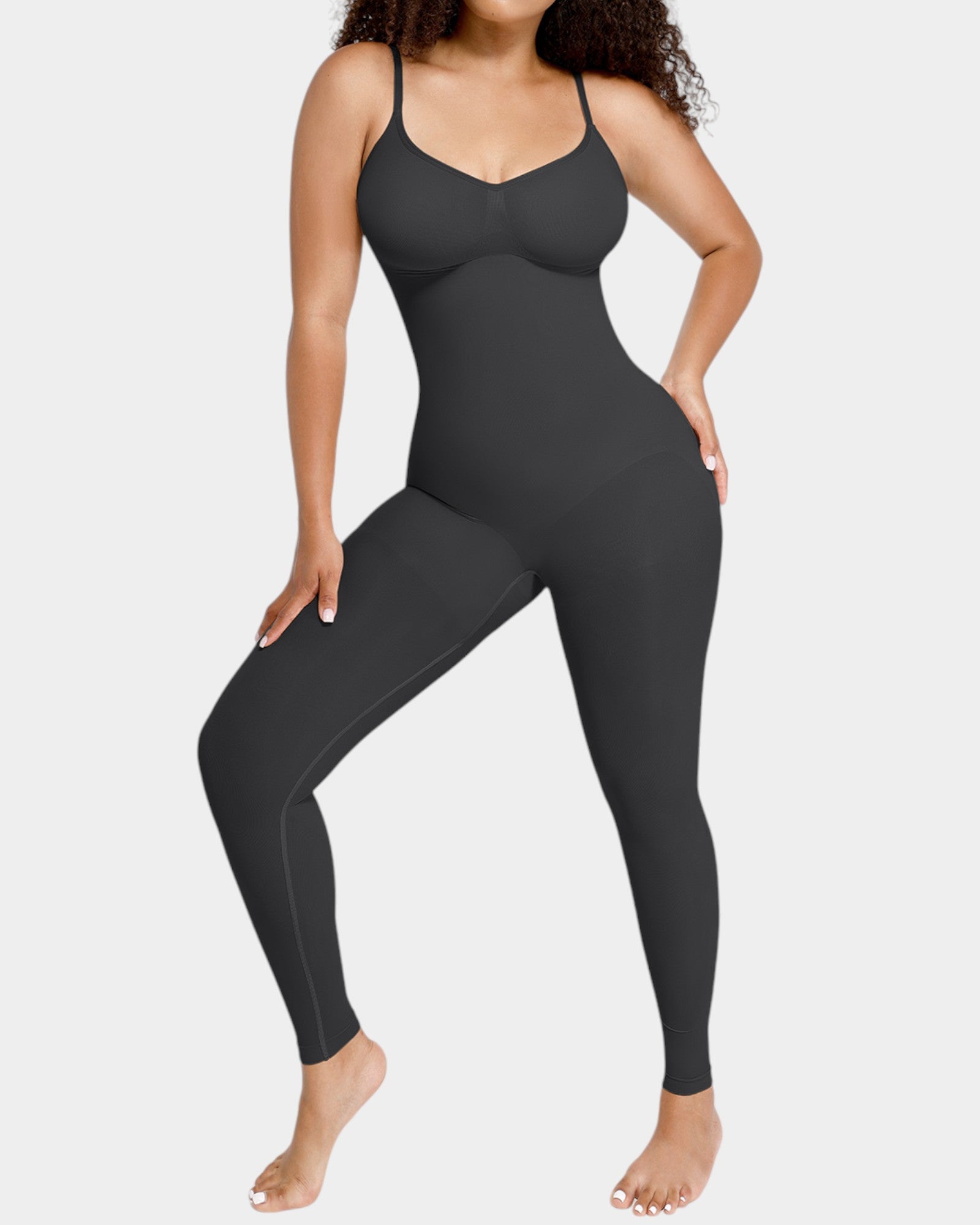 Pear Shapewear Rae Full-Length Bodysuit Carbon Black 3