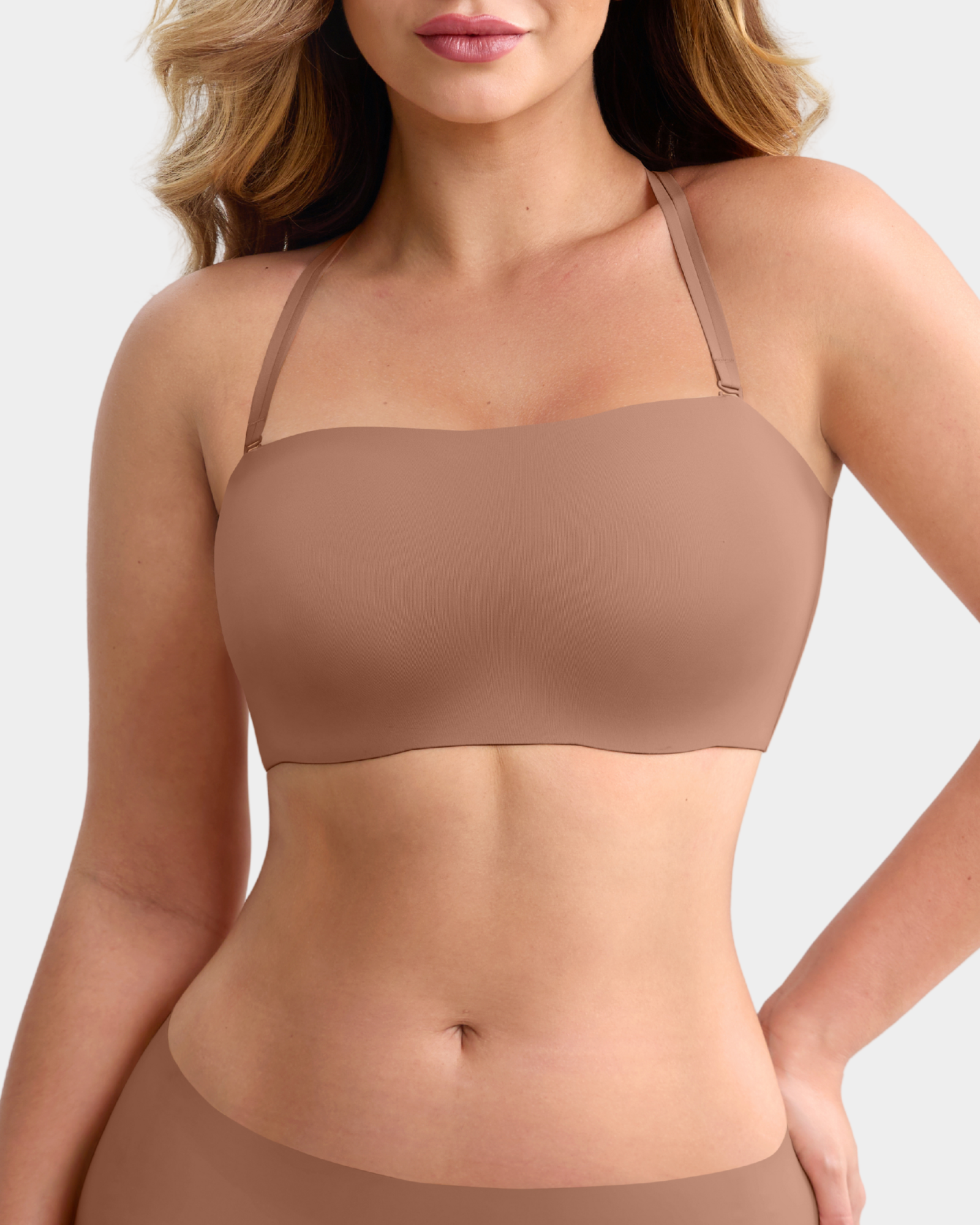 Brooke Bandeau Bra Latte 1
