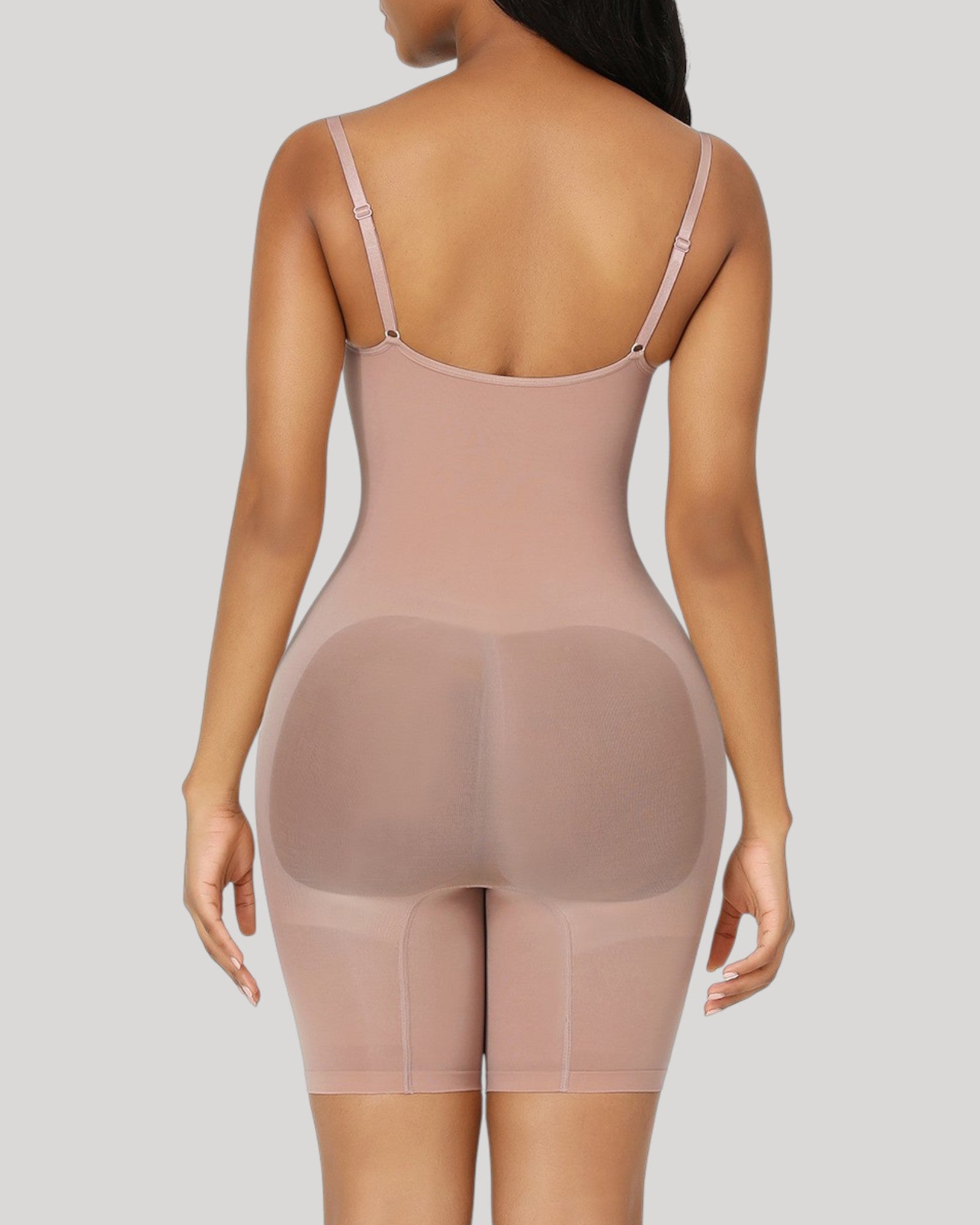 Pear Shapewear Alexandra Mid-Thigh Bodysuit Beige
