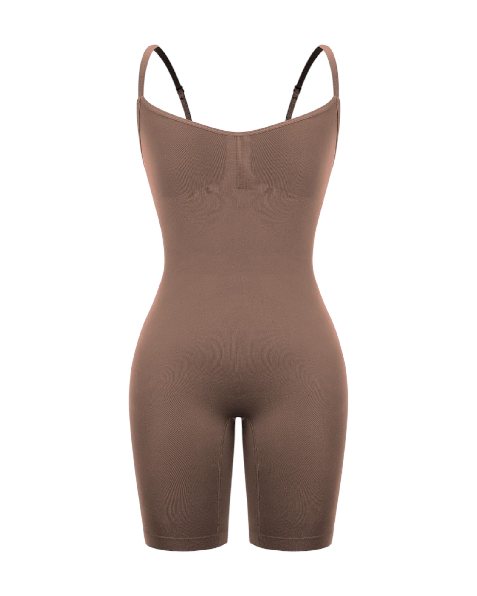 Pear Shapewear Alexandra Mid-Thigh Bodysuit Brown
