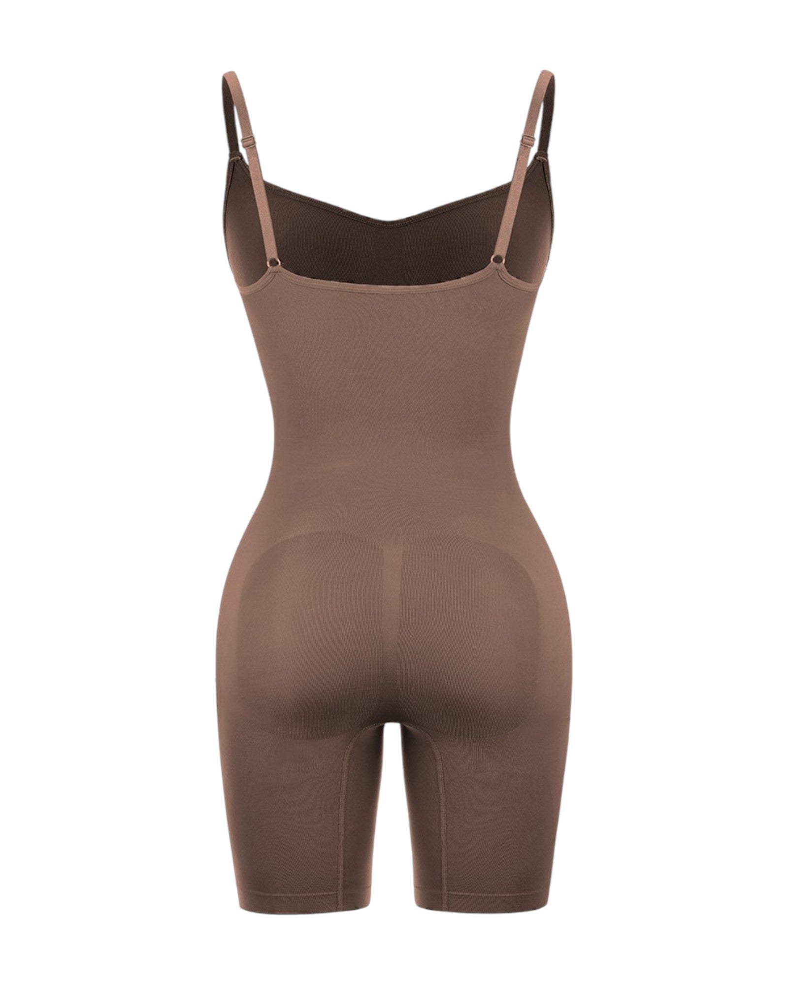 Pear Shapewear Alexandra Mid-Thigh Bodysuit Brown