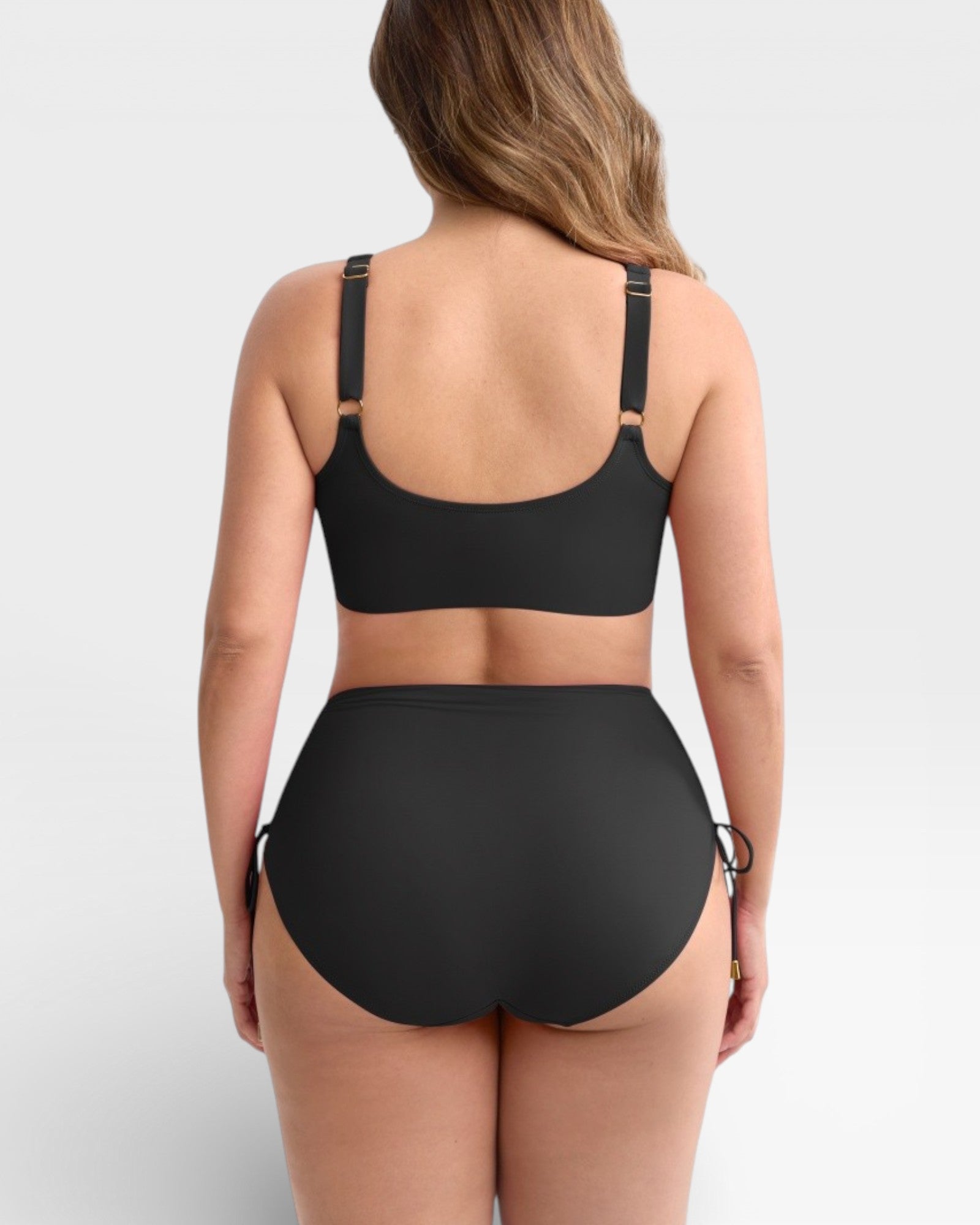 Pear Shapewear Amalfi High Rise Bikini Set Black 12