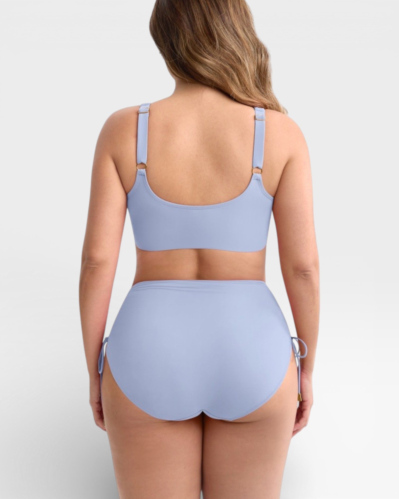 Pear Shapewear Amalfi High Rise Bikini Set Blue 13