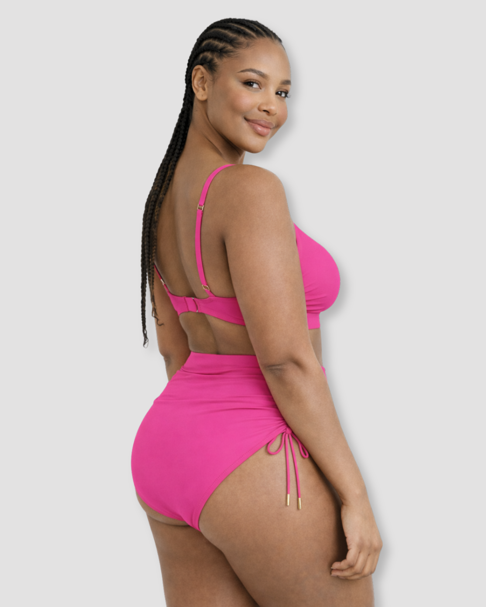 Pear Shapewear Amalfi High Rise Bikini Set Pink 12