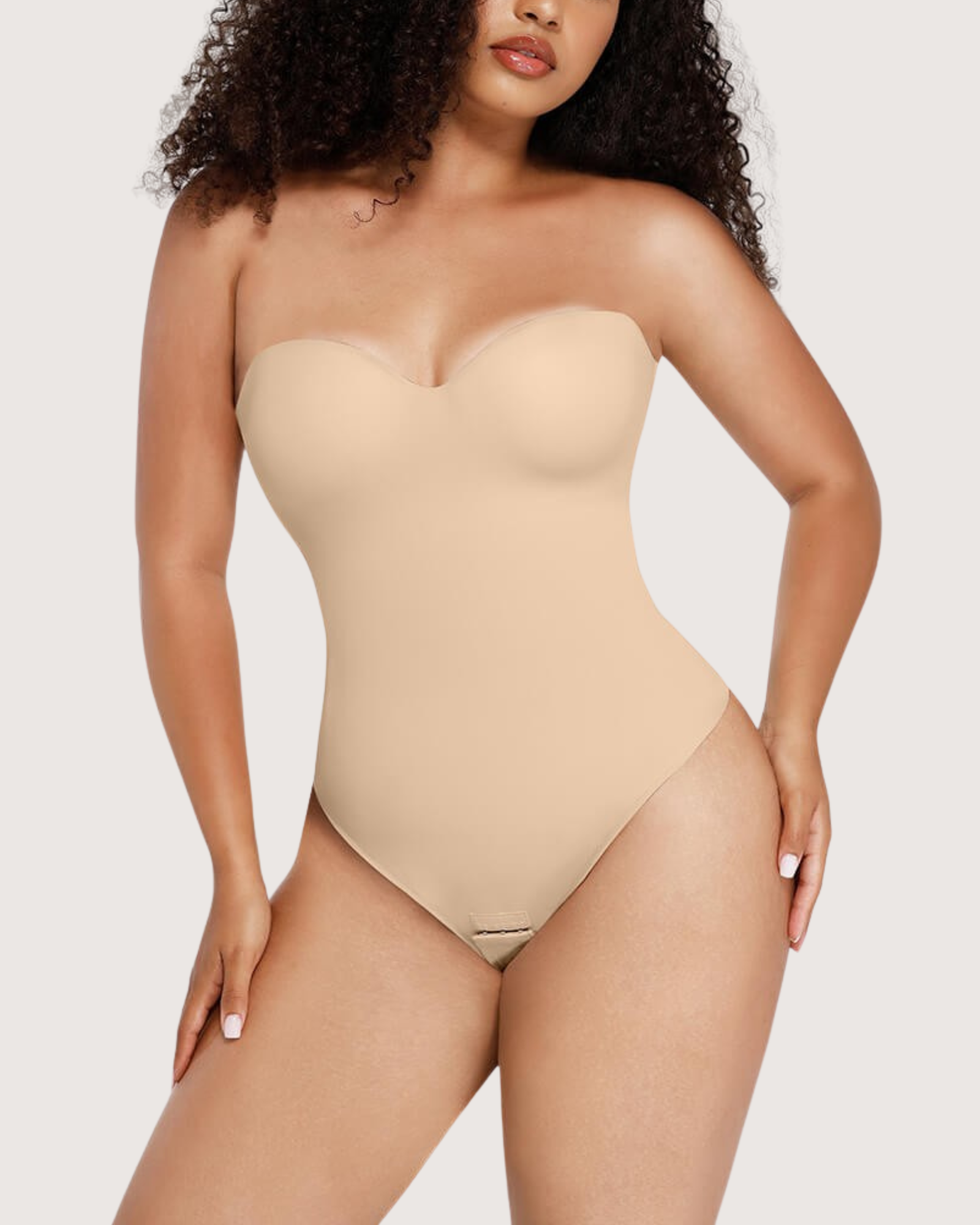 Pear Shapewear Amari Strapless Bodysuit Beige 1