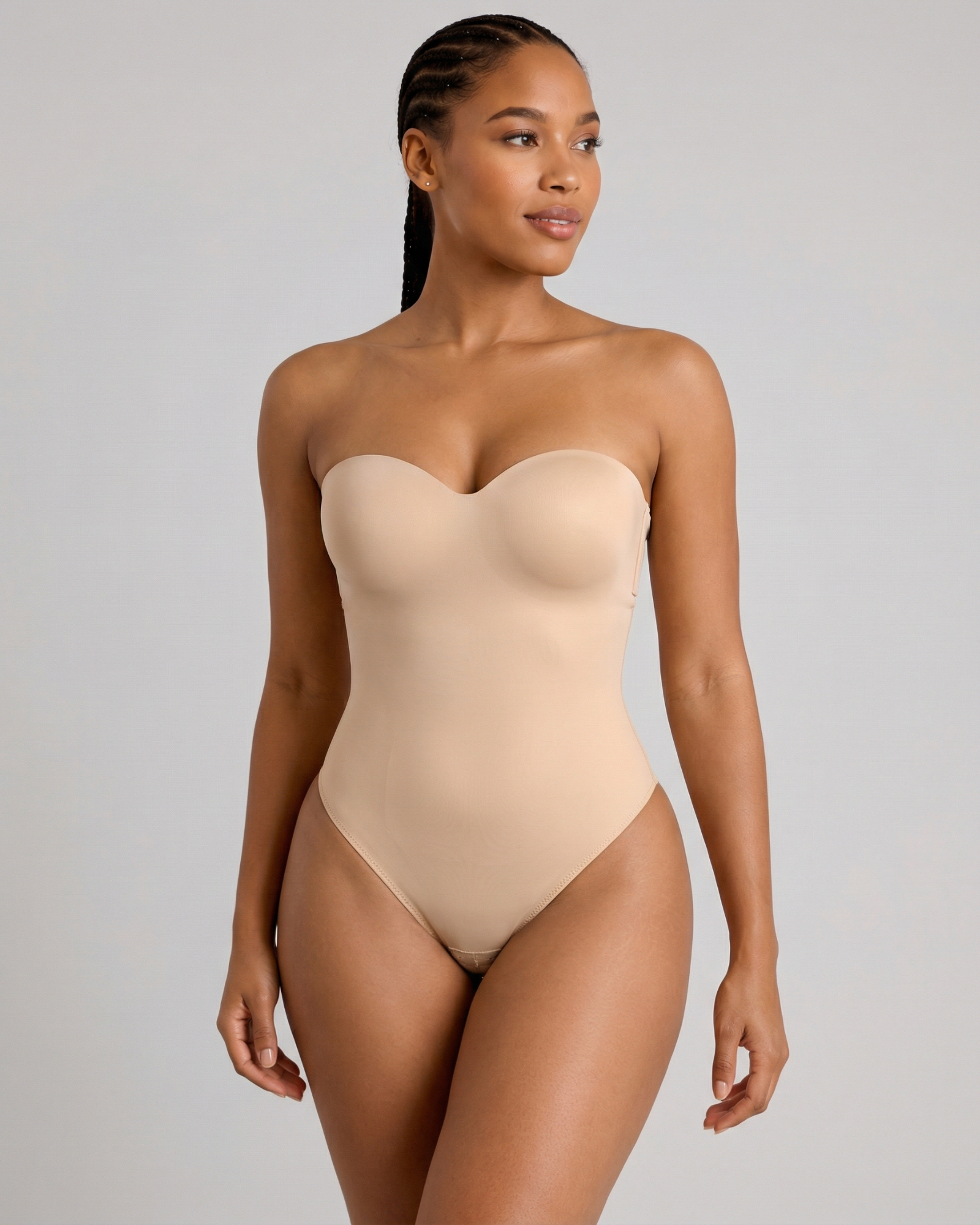 Pear Shapewear Amari Strapless Bodysuit Beige 13