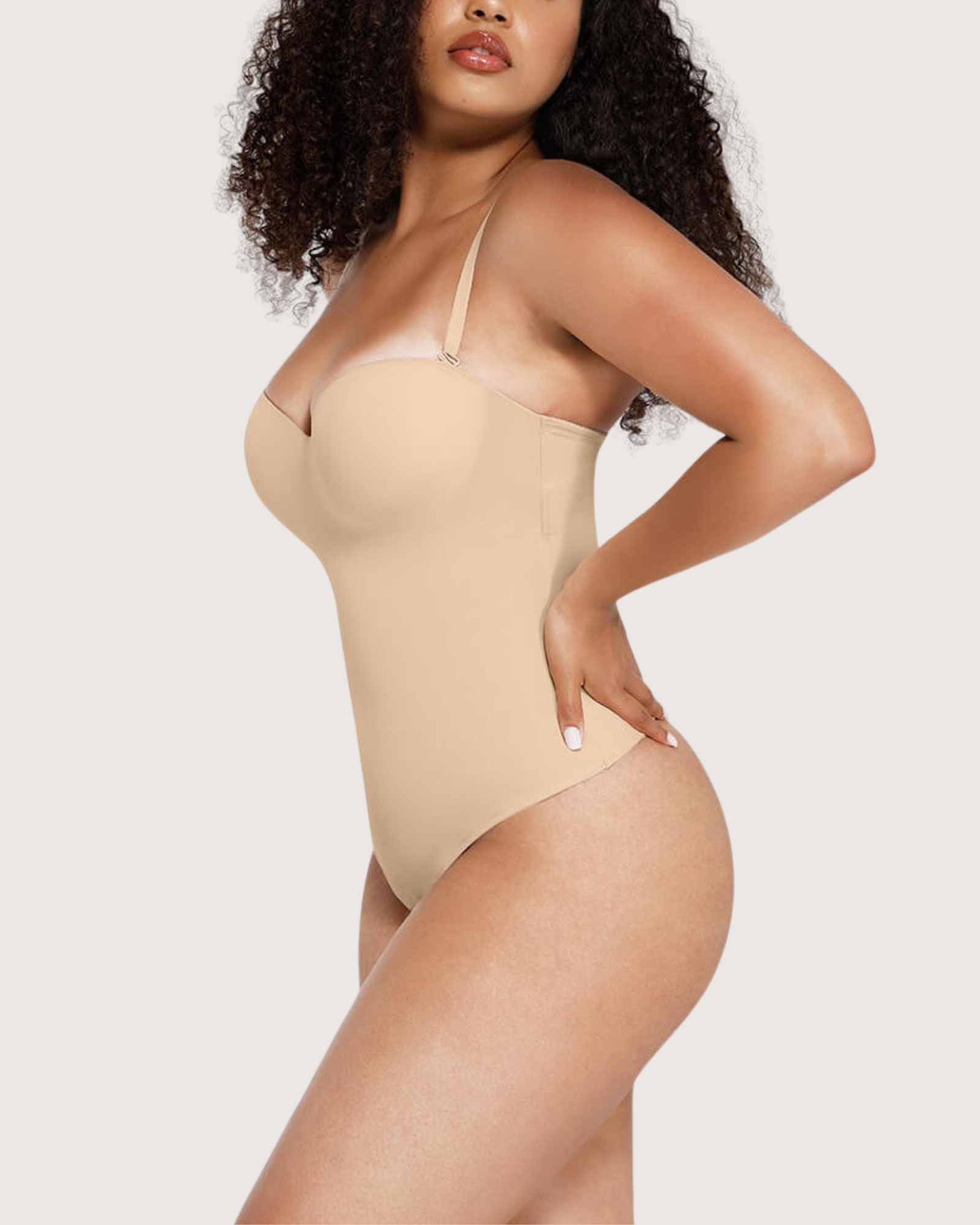 Pear Shapewear Amari Strapless Bodysuit Beige 5