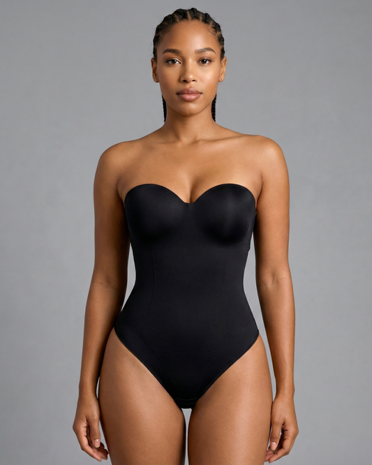 Pear Shapewear Amari Strapless Bodysuit Black 14 1600