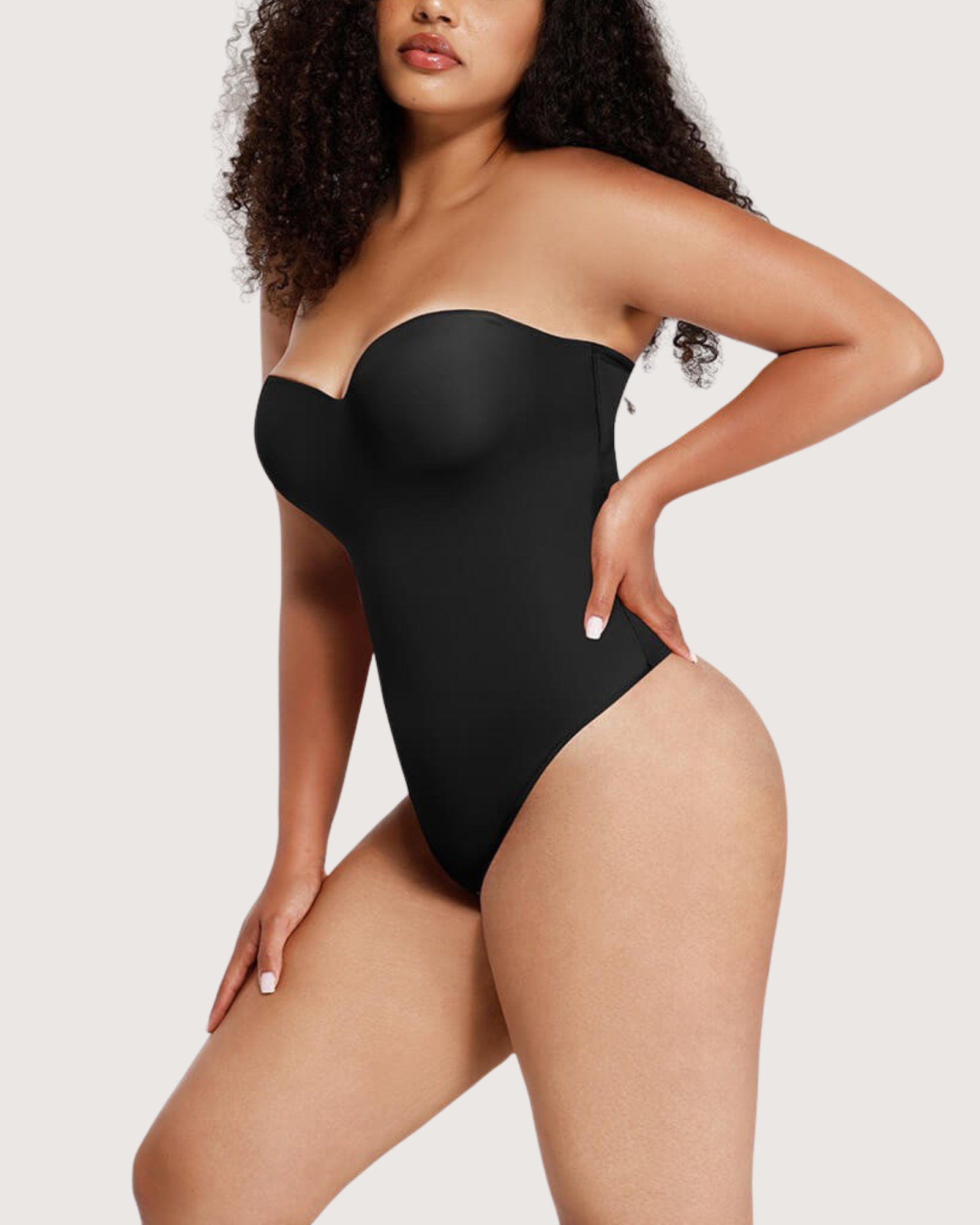 Pear Shapewear Amari Strapless Bodysuit Black 5