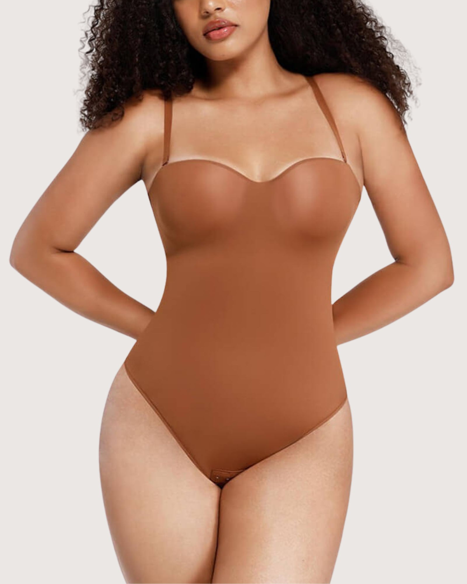 Pear Shapewear Amari Strapless Bodysuit Brown 