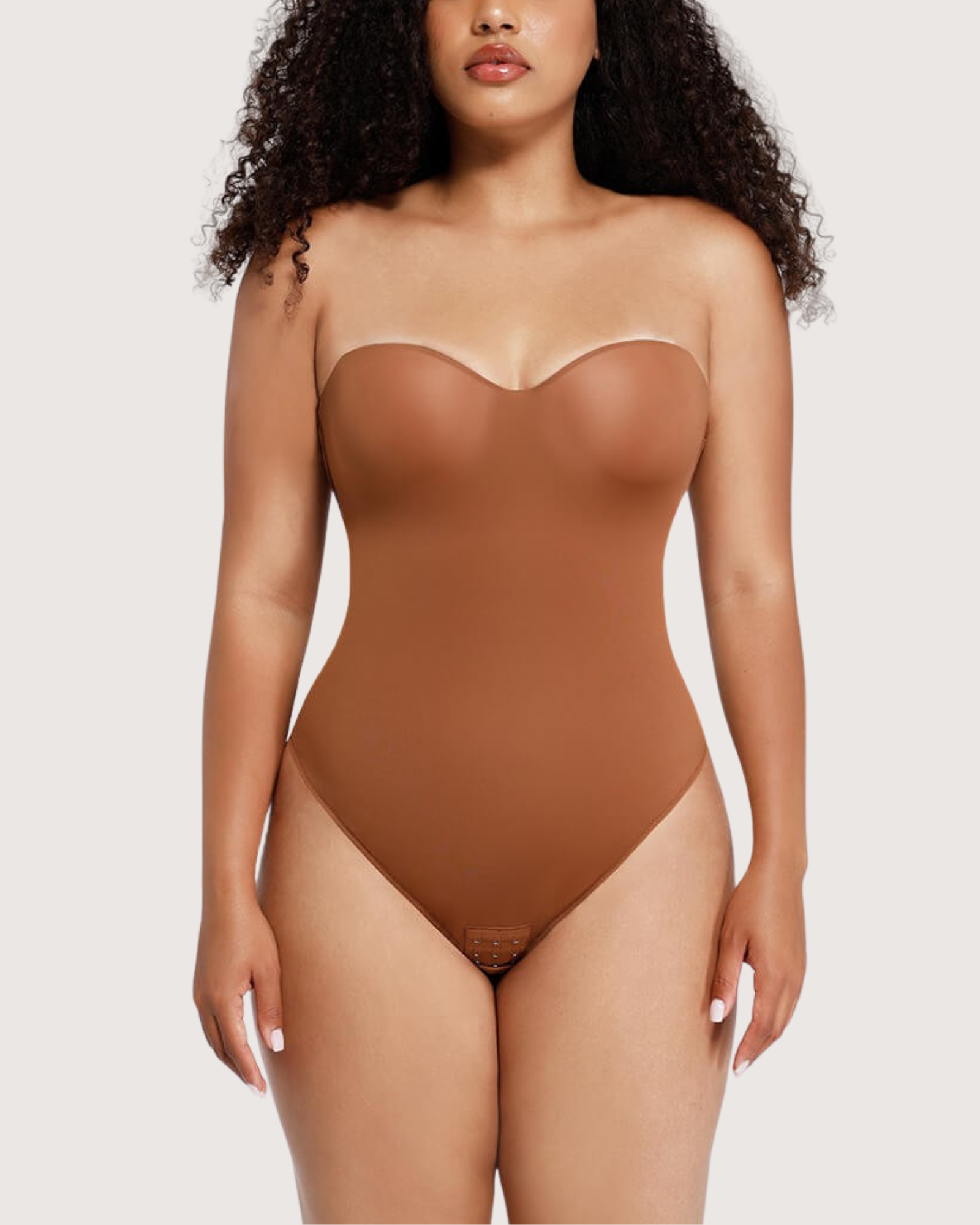 Pear Shapewear Amari Strapless Bodysuit Brown 7