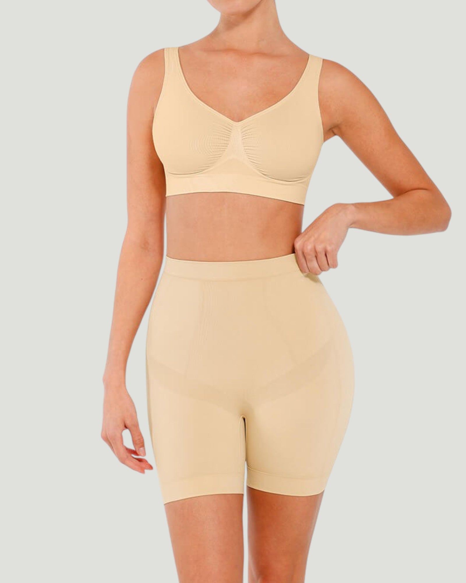 Pear Shapewear Ayla Mid-Thigh Apricot 1
