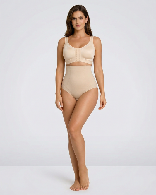 Pear Shapewear Blair Full Coverage Front-Closure Bra Champagne Beige 9 1600