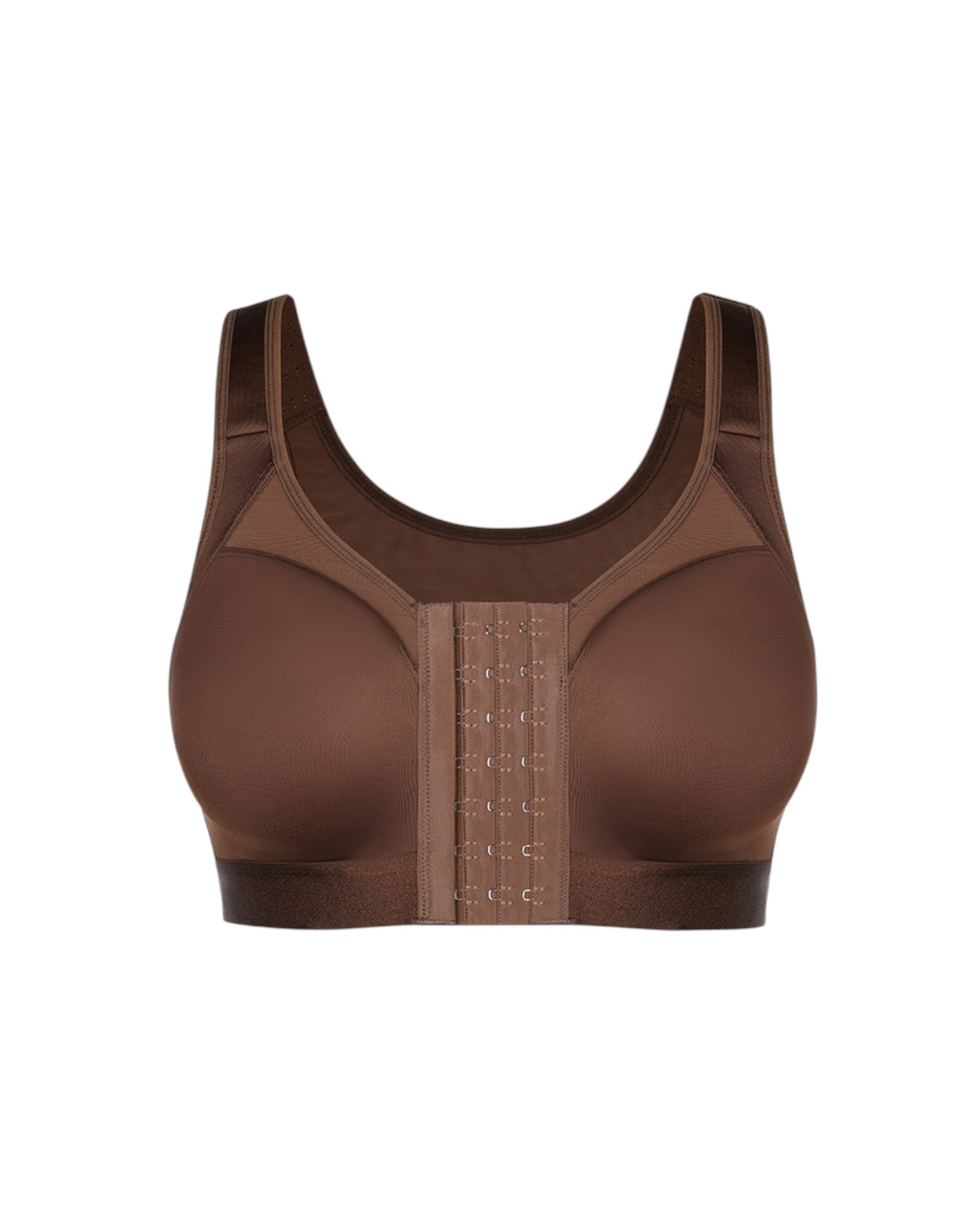 Pear Shapewear Blair Full Coverage Front-Closure Bra Cocao Brown 4