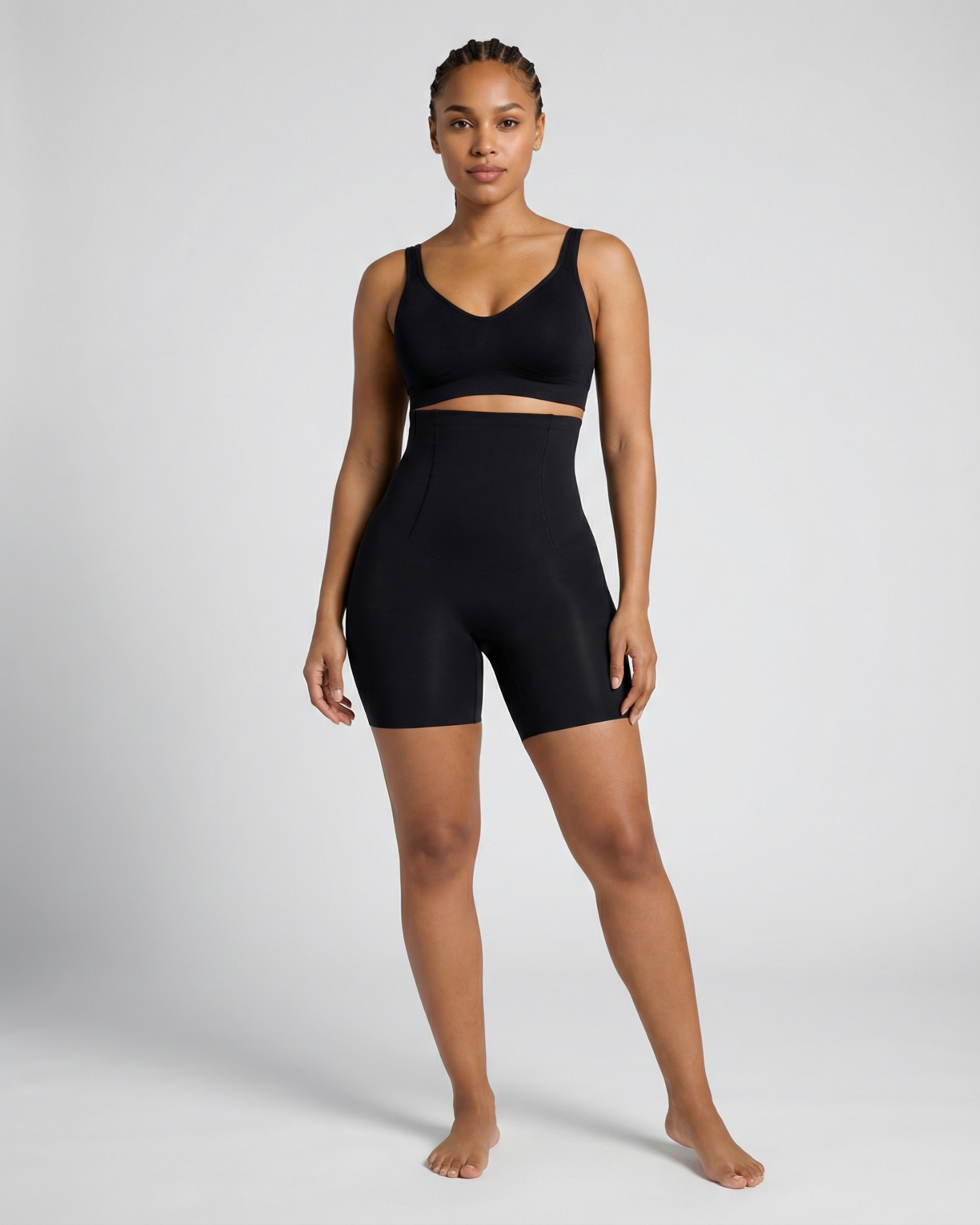 Pear Shapewear Blakely Padded Butt Mid-Thigh Short Carbon Black 9