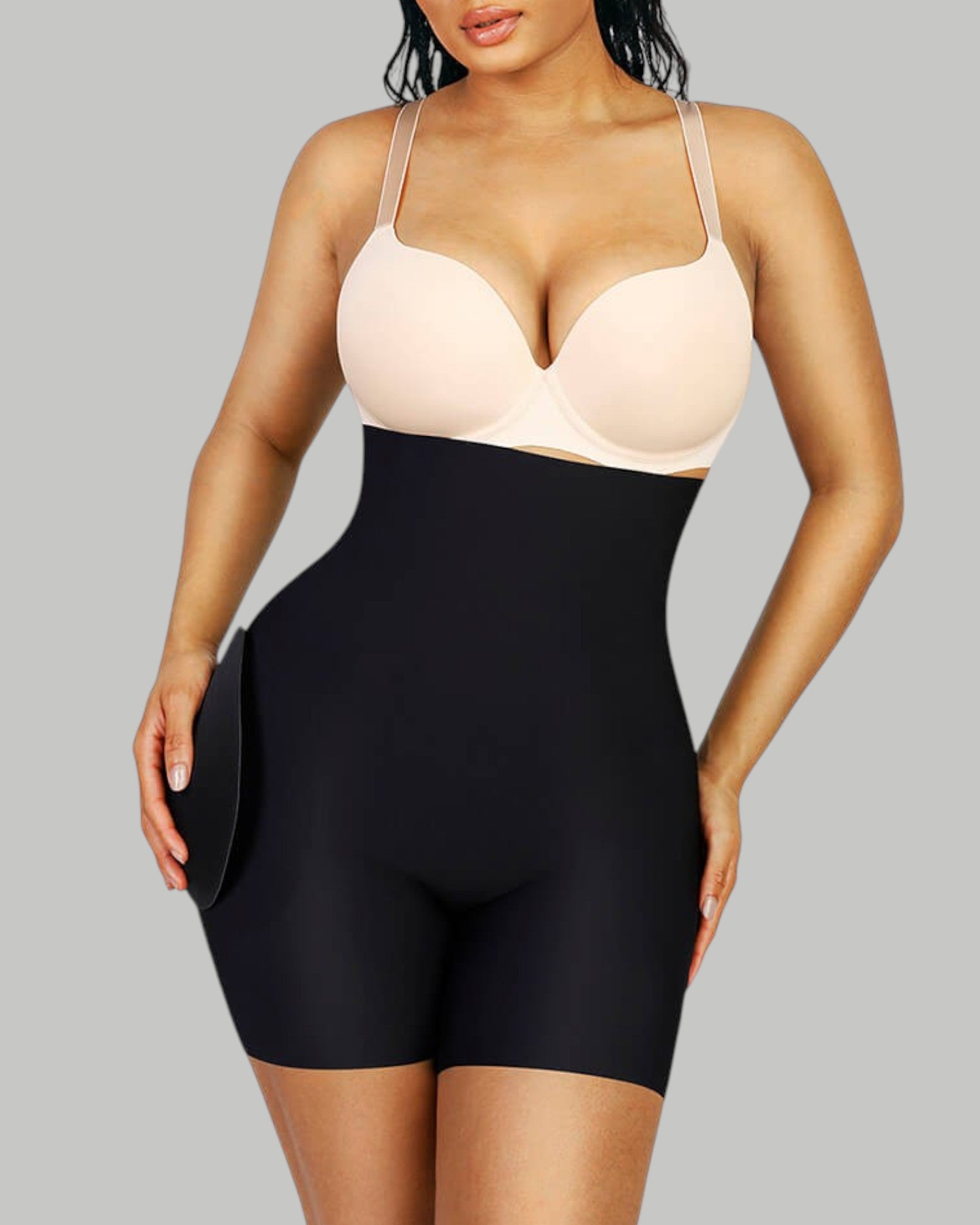 Pear Shapewear Blakely Padded Hip Mid-Thigh Short Black