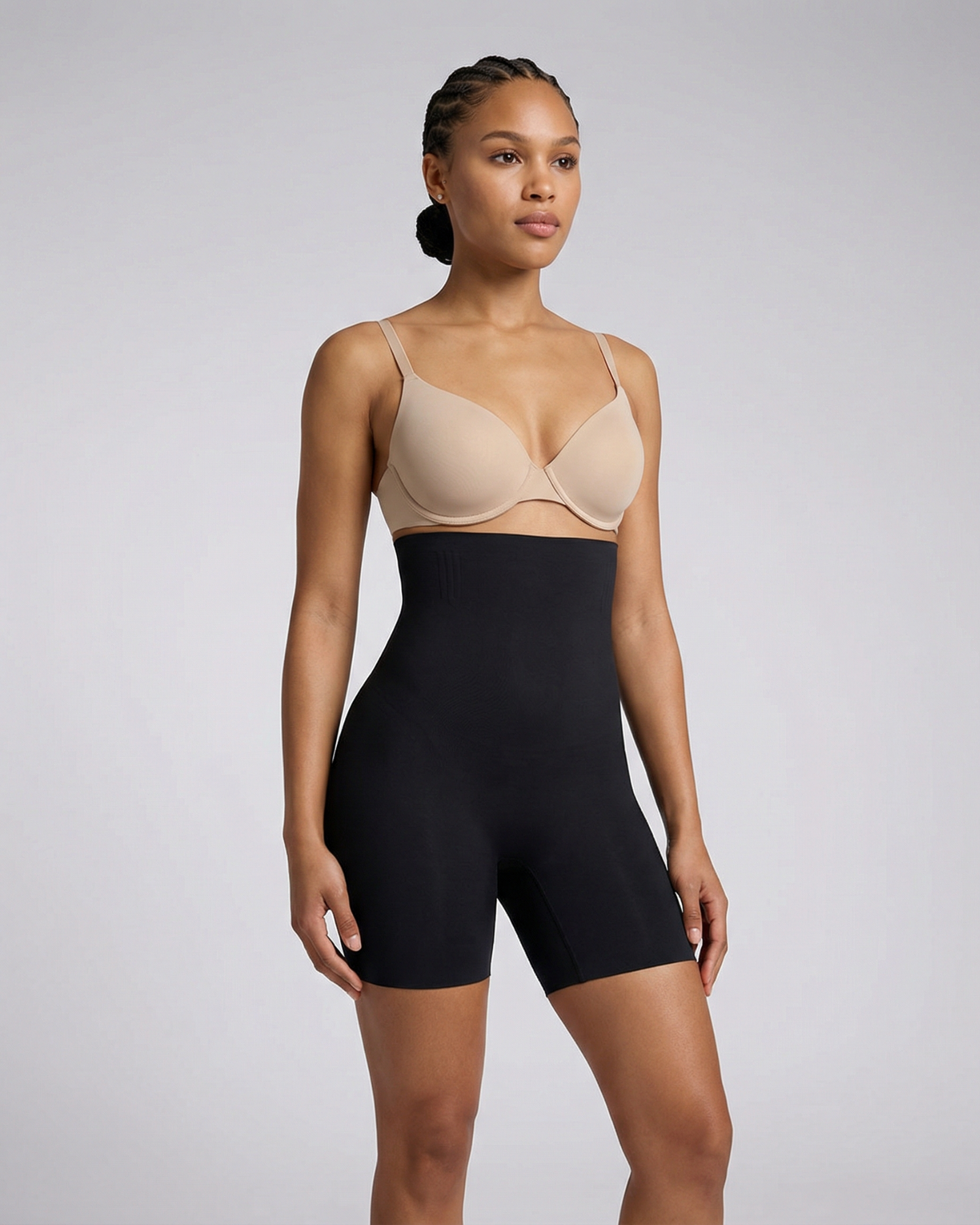Pear Shapewear Blakely Padded Hip Mid-Thigh Short Carbon Black 8