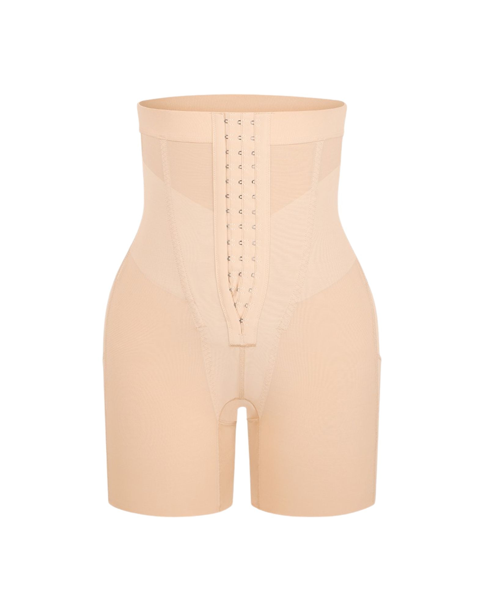 Pear Shapewear Celine High-Waist Mid-Thigh Short Champagne Beige 11