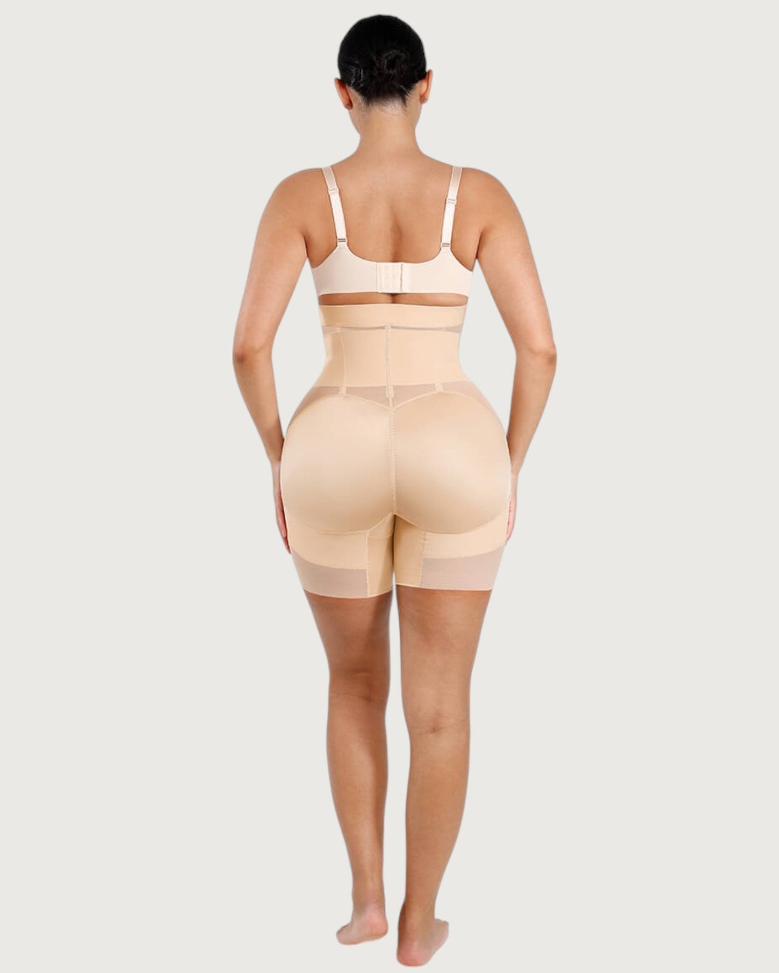 Pear Shapewear Celine High-Waist Mid-Thigh Short Champagne Beige 5