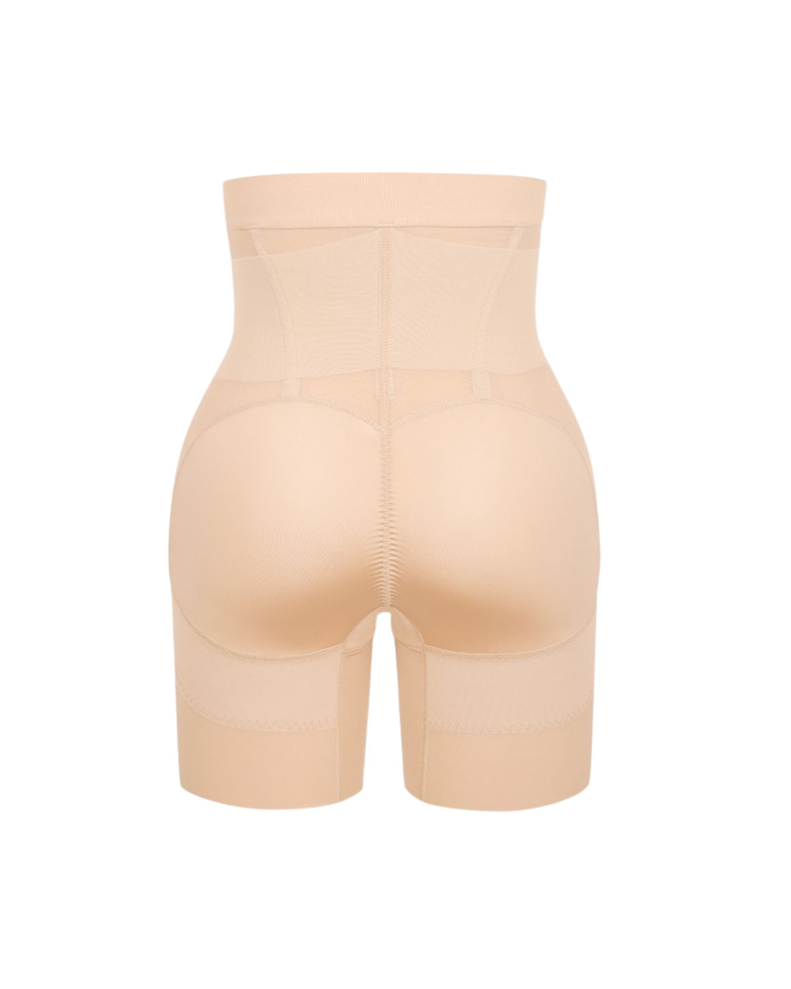 Pear Shapewear Celine High-Waist Mid-Thigh Short Champagne Beige 9