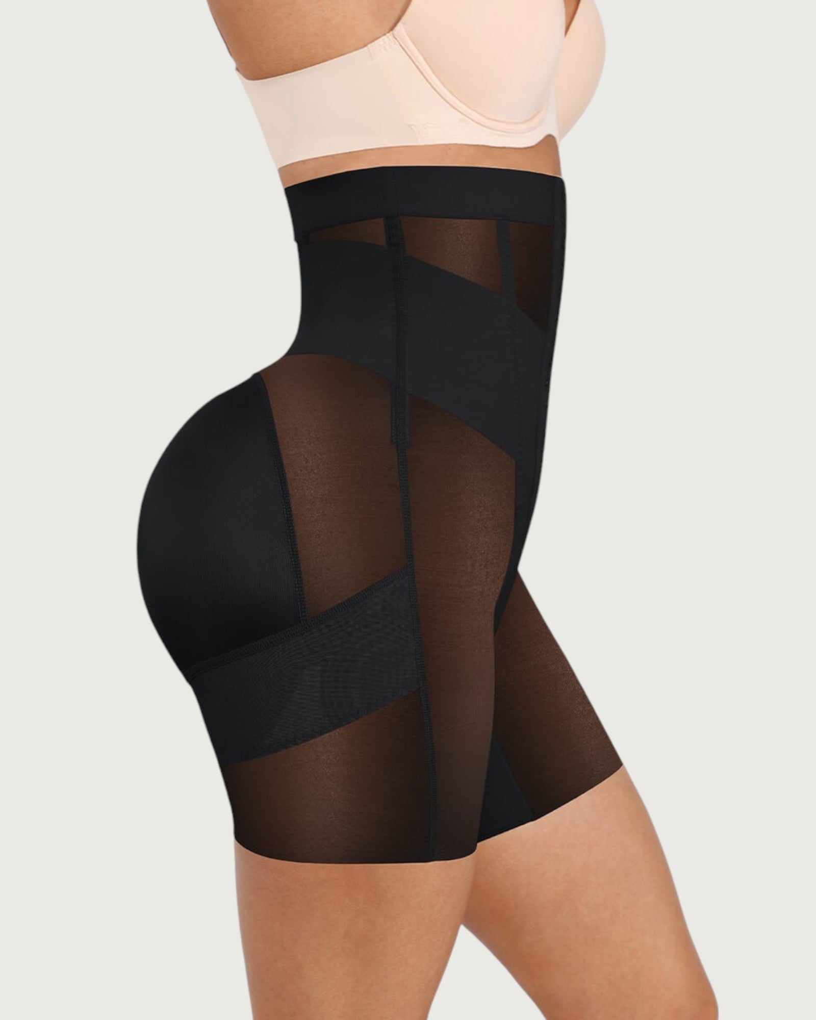 Pear Shapewear Celine High-Waist Mid-Thigh Short Carbon Black 5