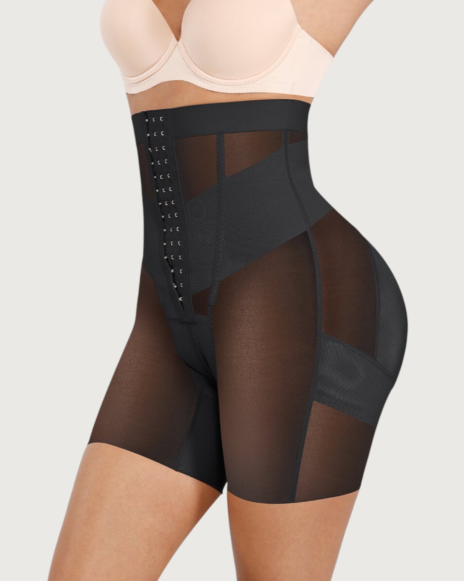 Pear Shapewear Celine High-Waist Mid-Thigh Short Carbon Black 3