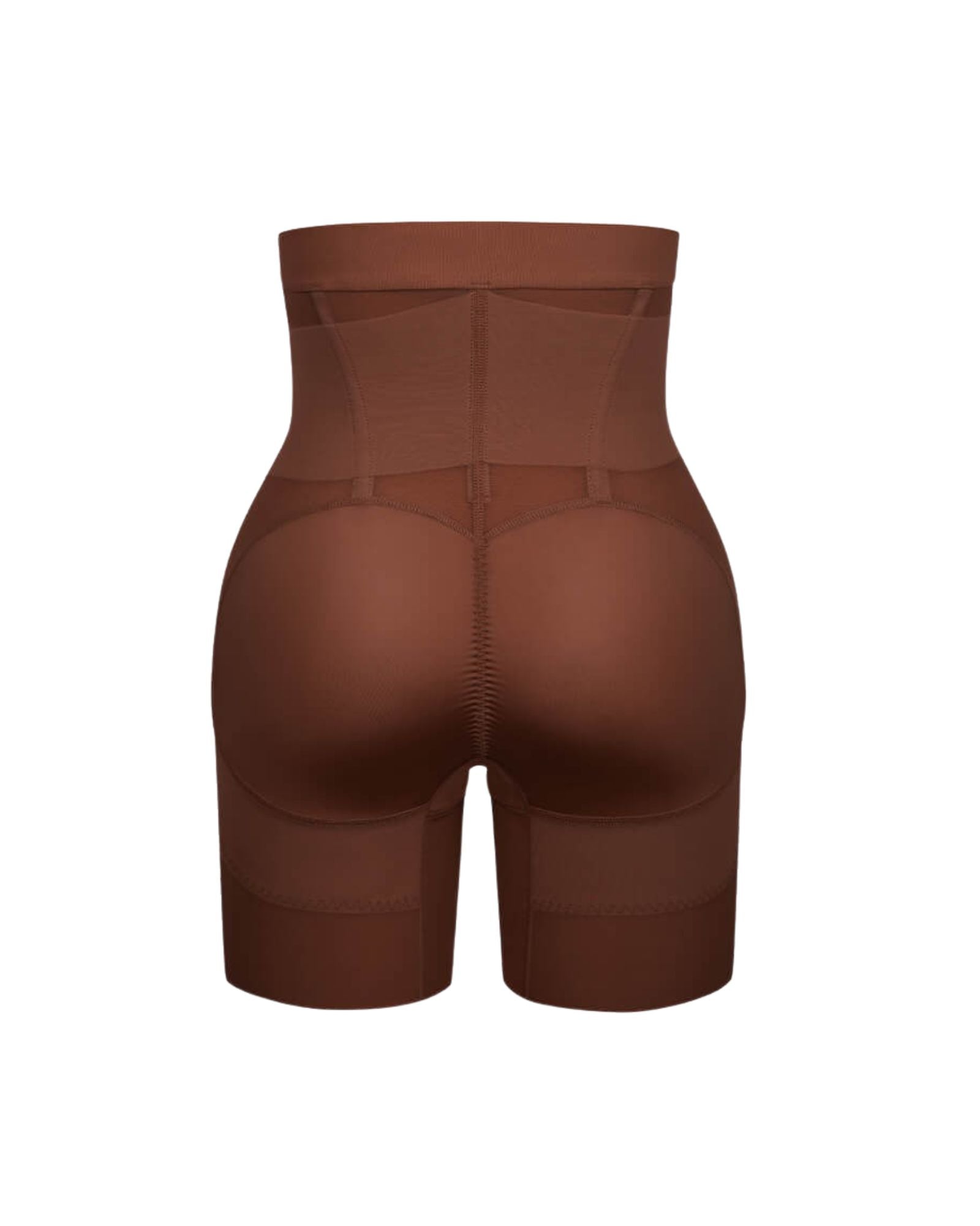 Pear Shapewear Celine High-Waist Mid-Thigh Short Cocao Brown 9