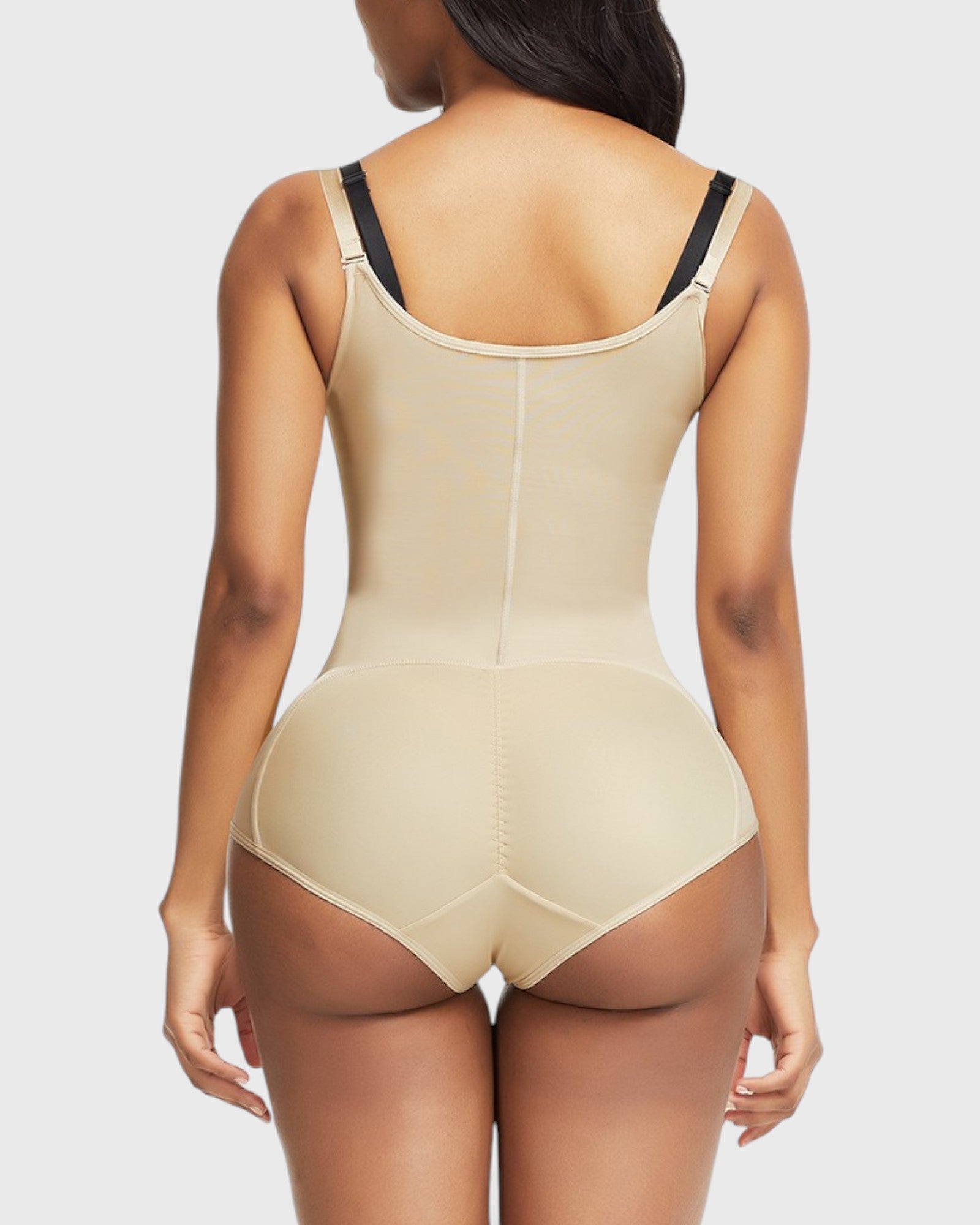 Pear Shapewear Ella Open-Bust Brief Bodysuit Champagne Beige 8